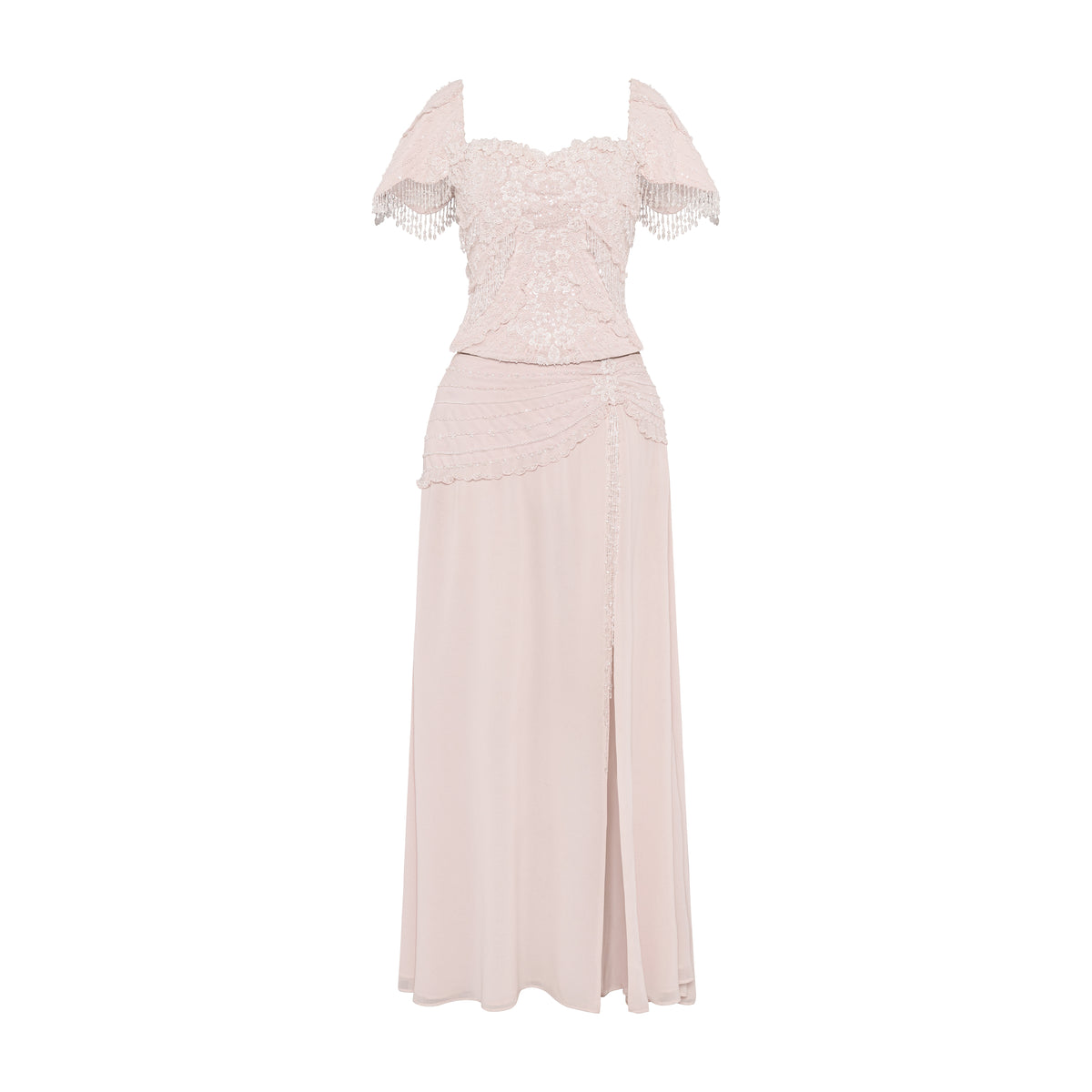 Perla Draped Top & Skirt Set