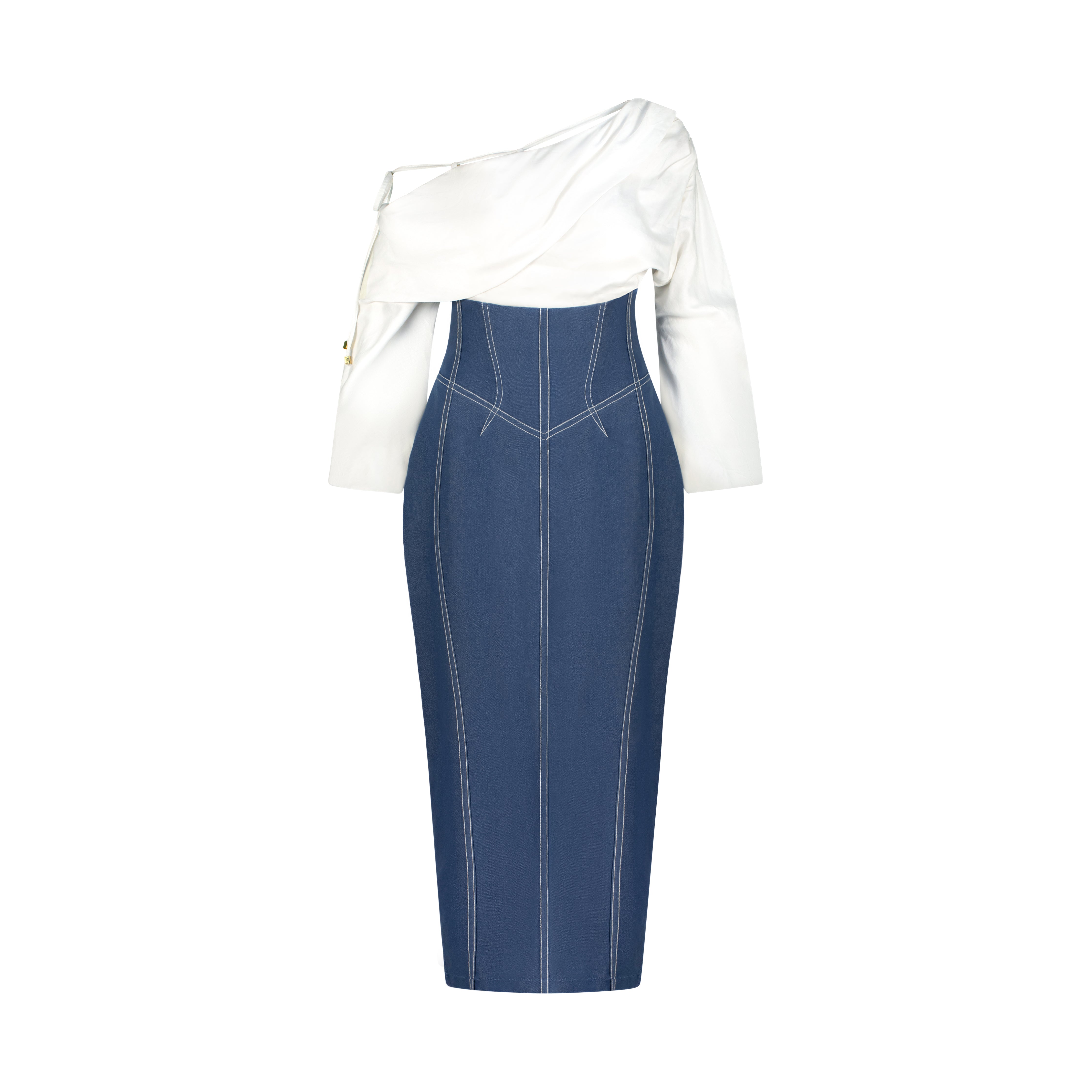 Asymmetrical Off-shoulder Corset Dress