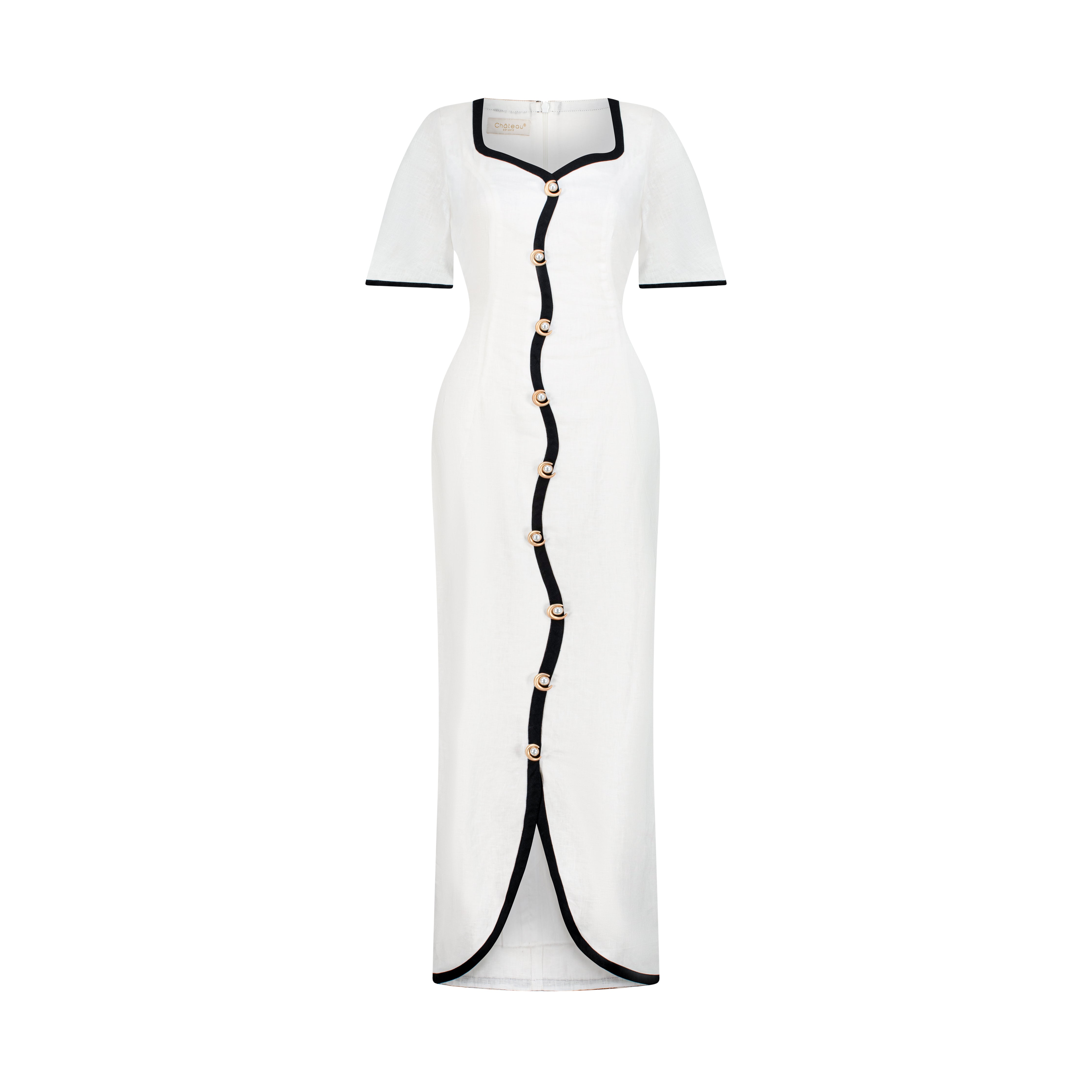 Vintage Wave Bodycon Dress