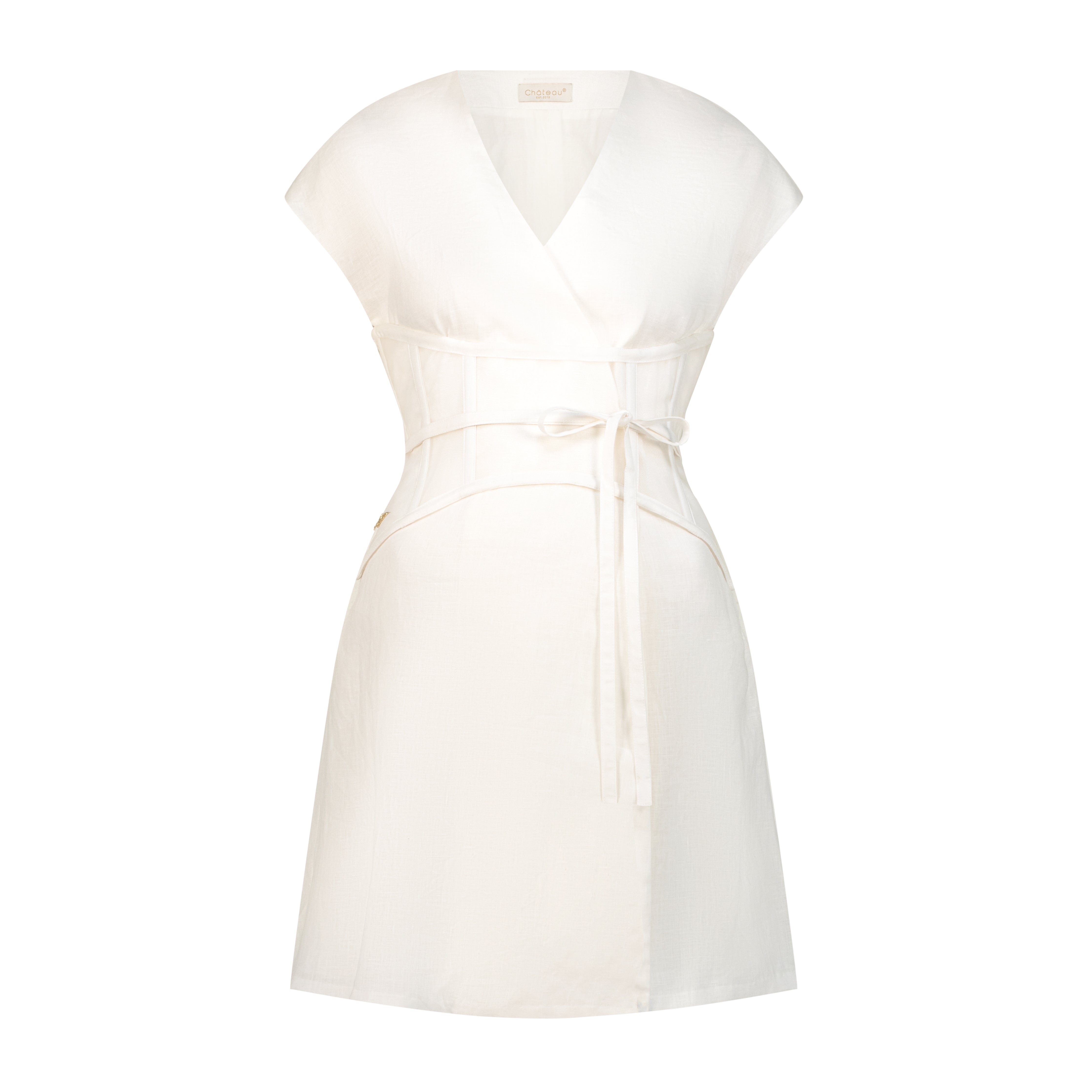 Mini Wrap Dress With Corset