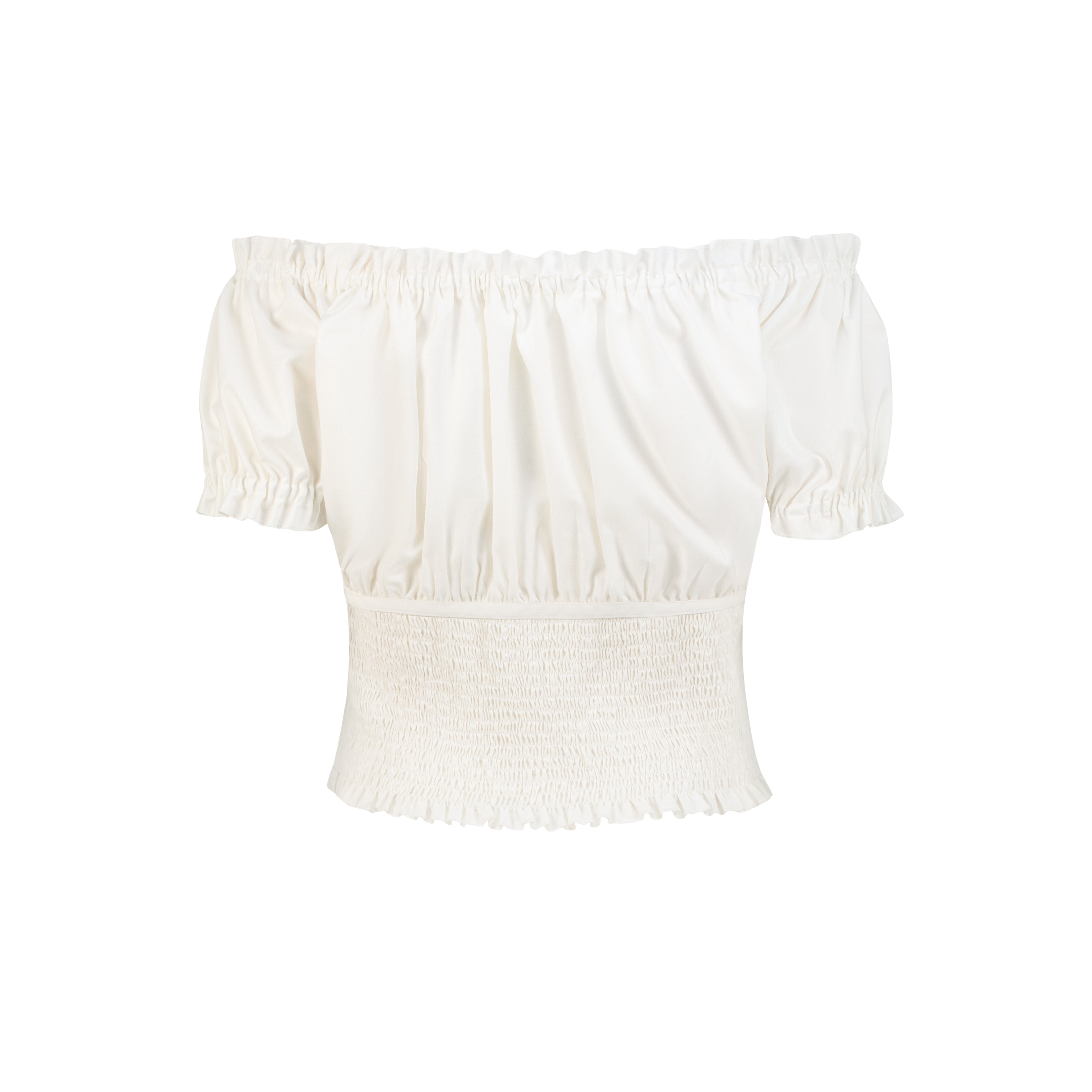 Ruffled Off-shoulder Crop Top