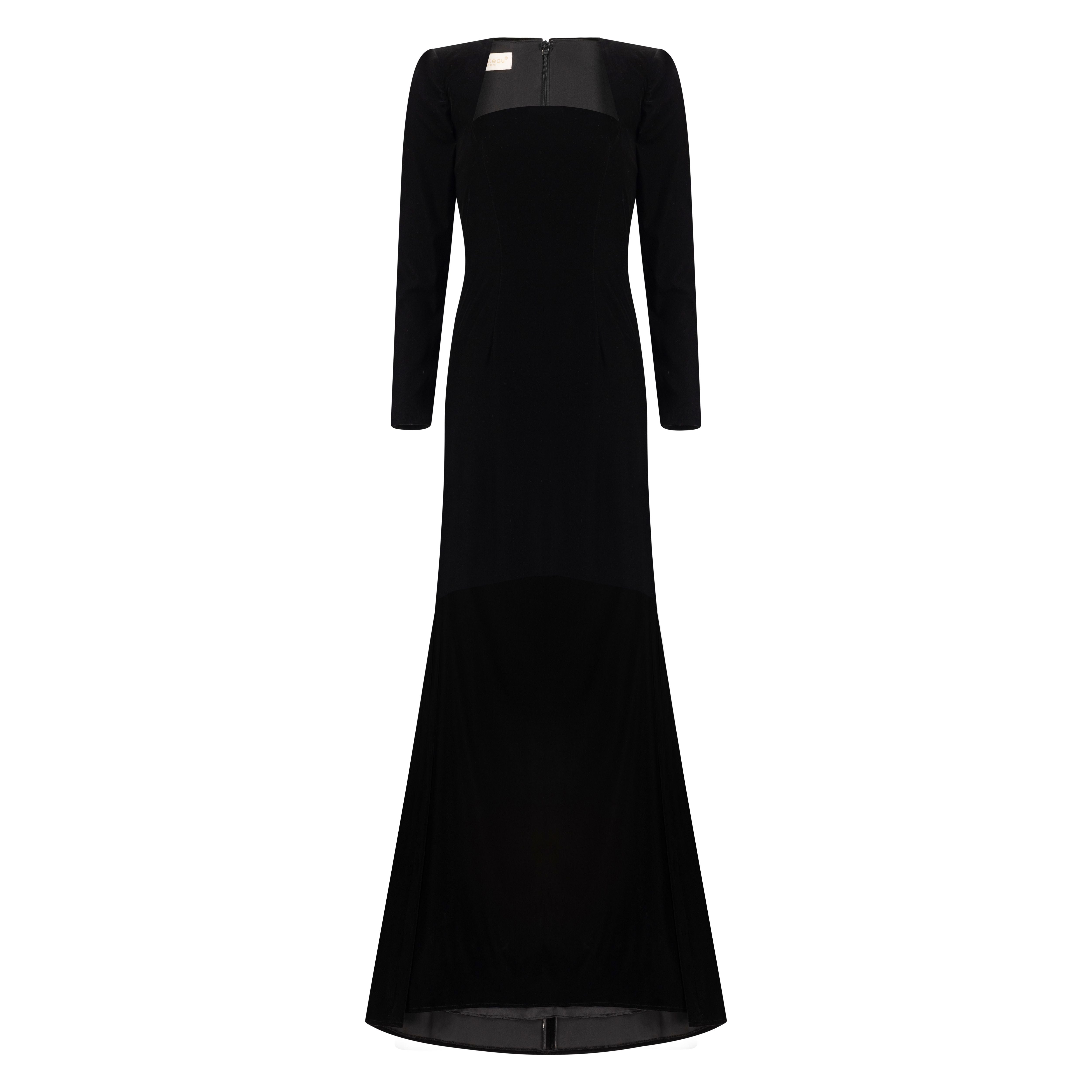 Flared Long Sleeve Gown