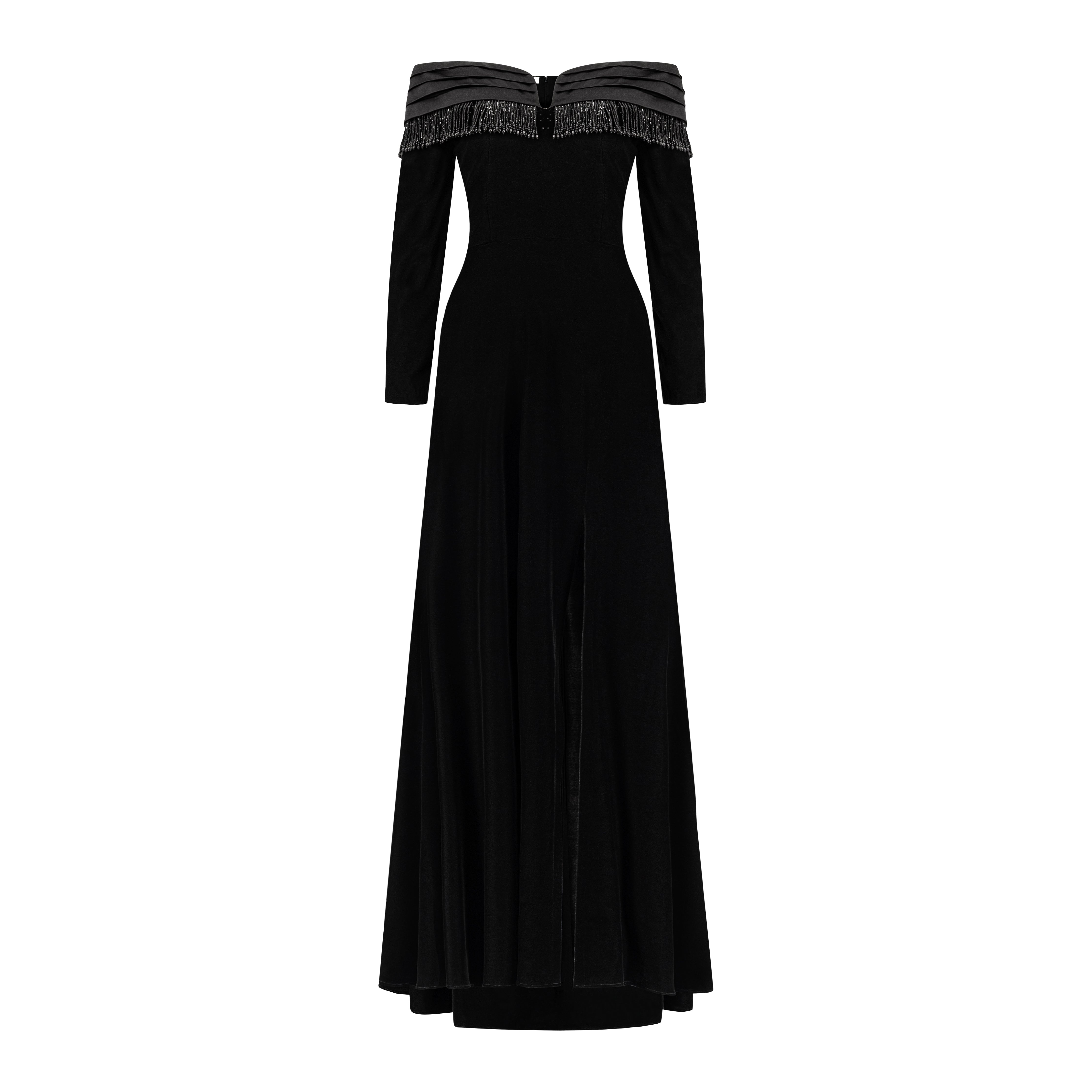 Grace Collar Tassel Off-shoulder Gown