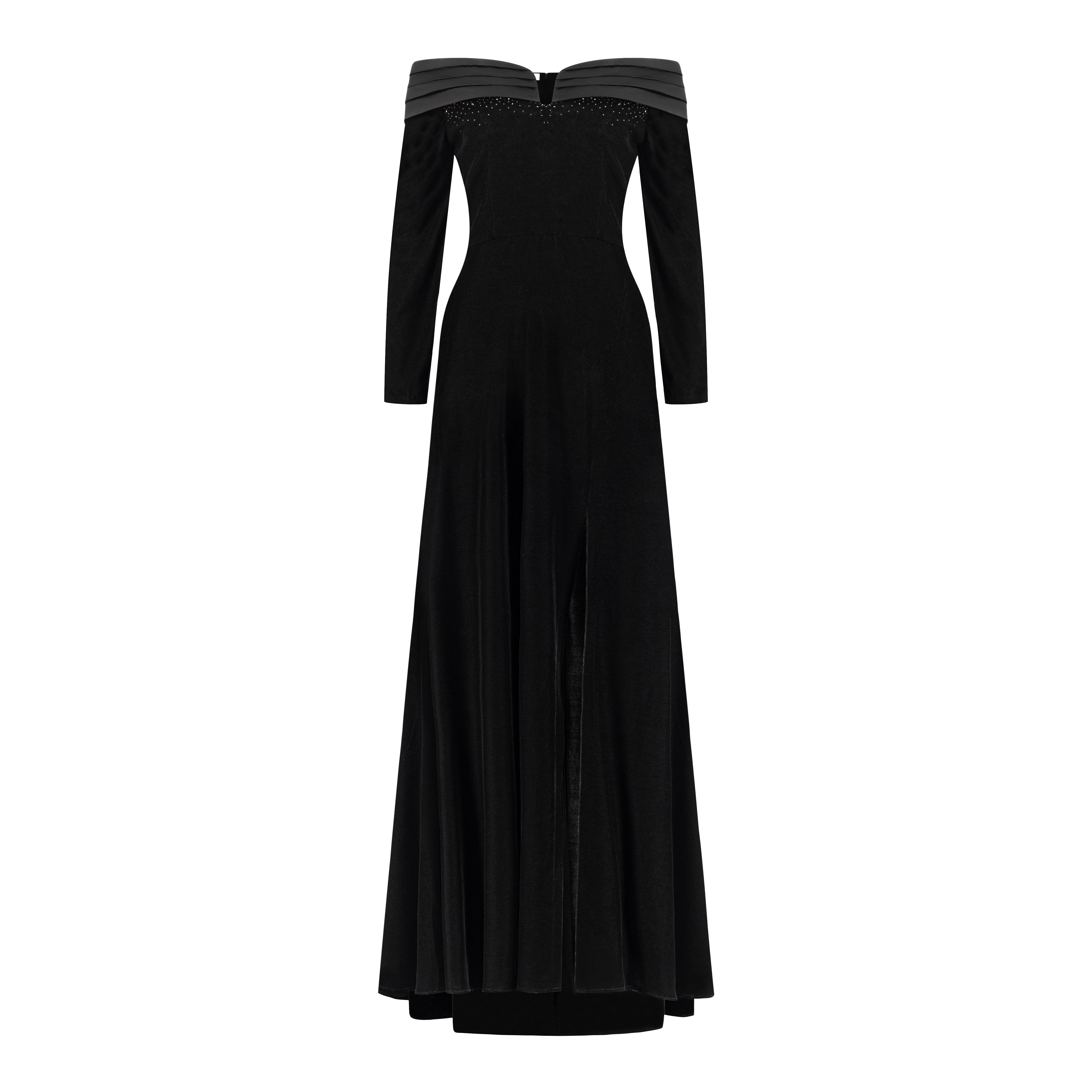 Grace Collar Off-shoulder Gown