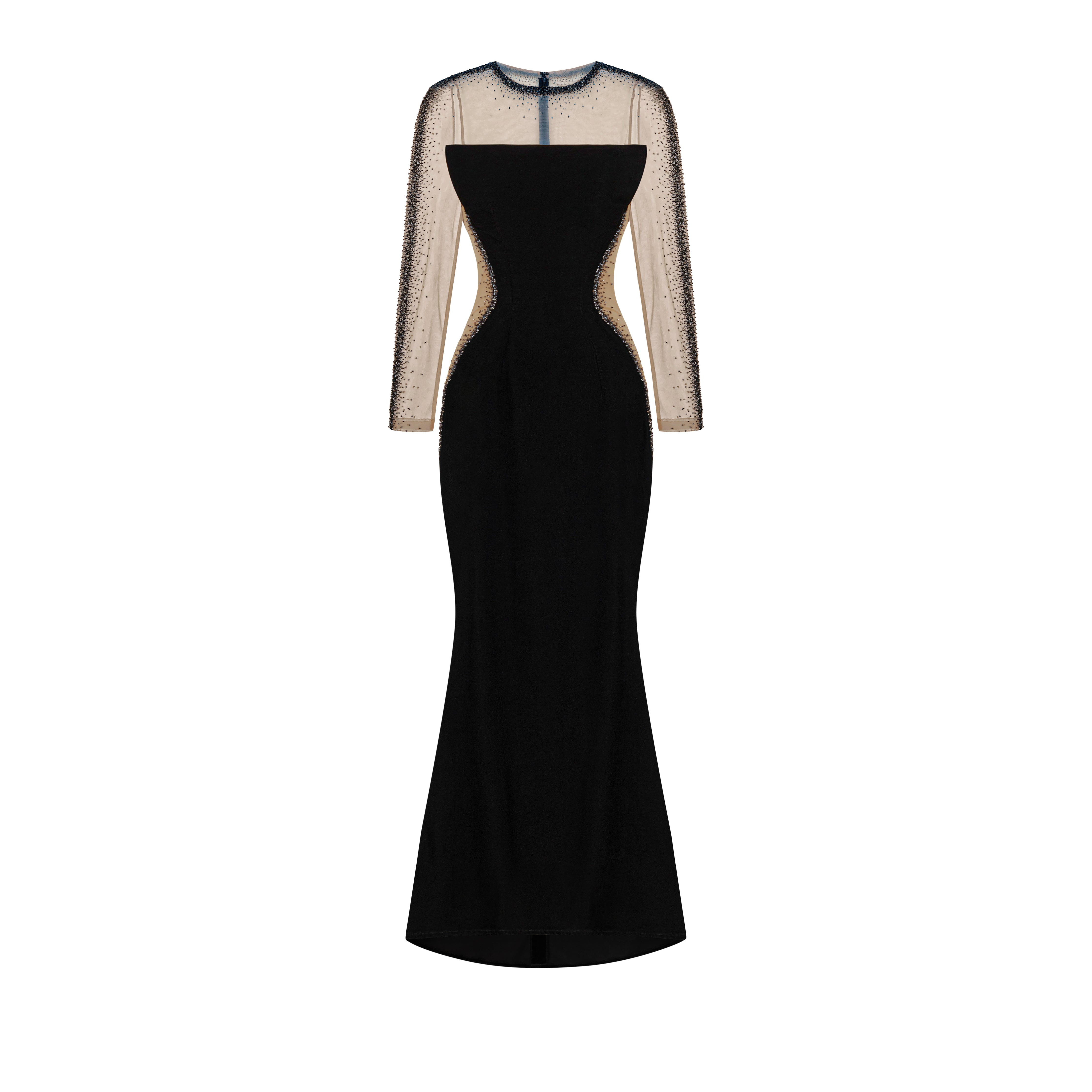 The Sculptee Embellished Sleeved Gown