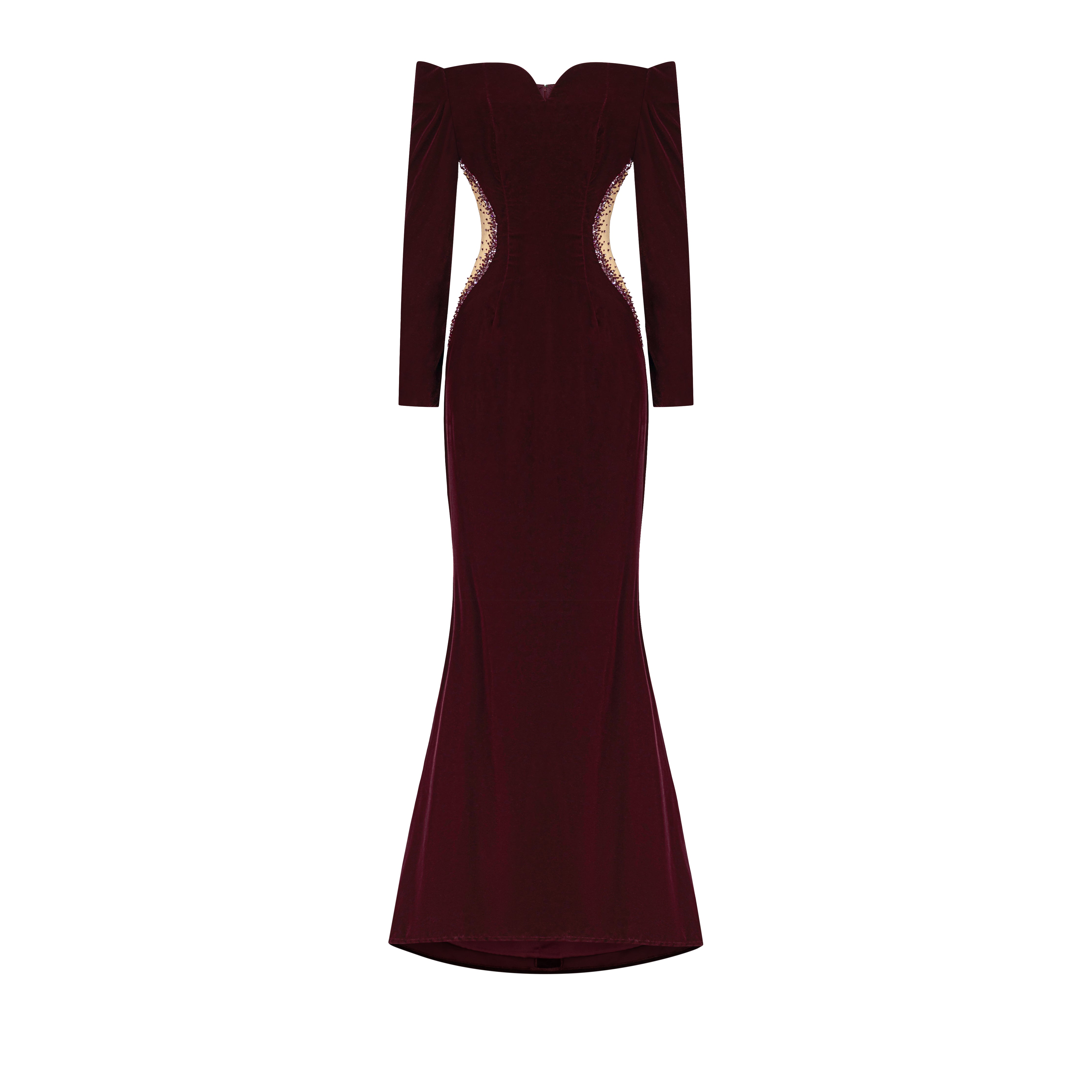 Curved Bardot Hour-glass Gown