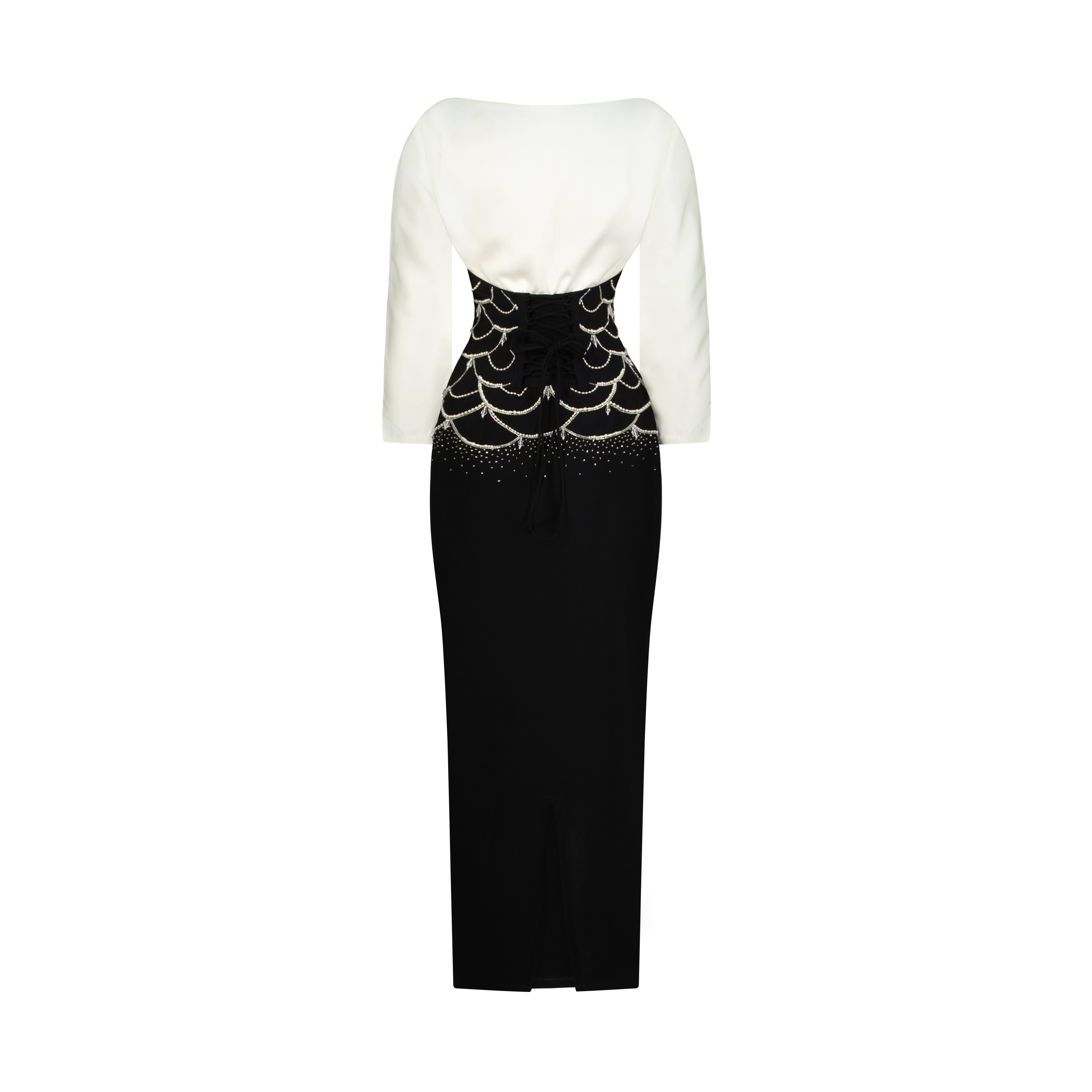Pearl Embellished Body-Filter Dress