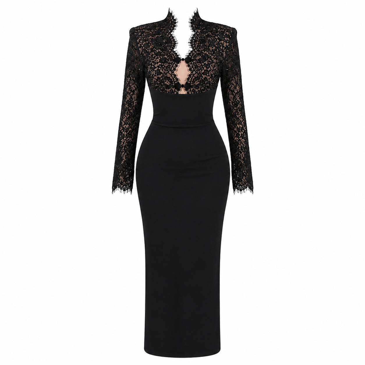 Sculpted Lace Body-filter Dress