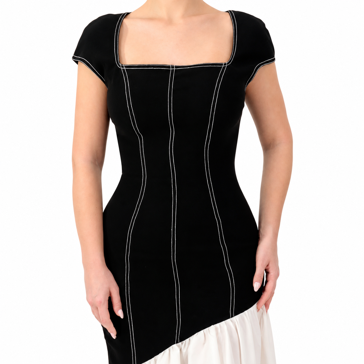 Figure Framing Bodycon Ruffled Dress