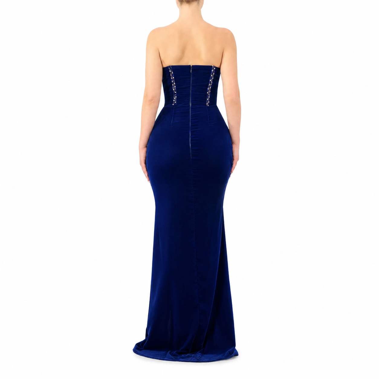 Velvet Corset Strapless Gown