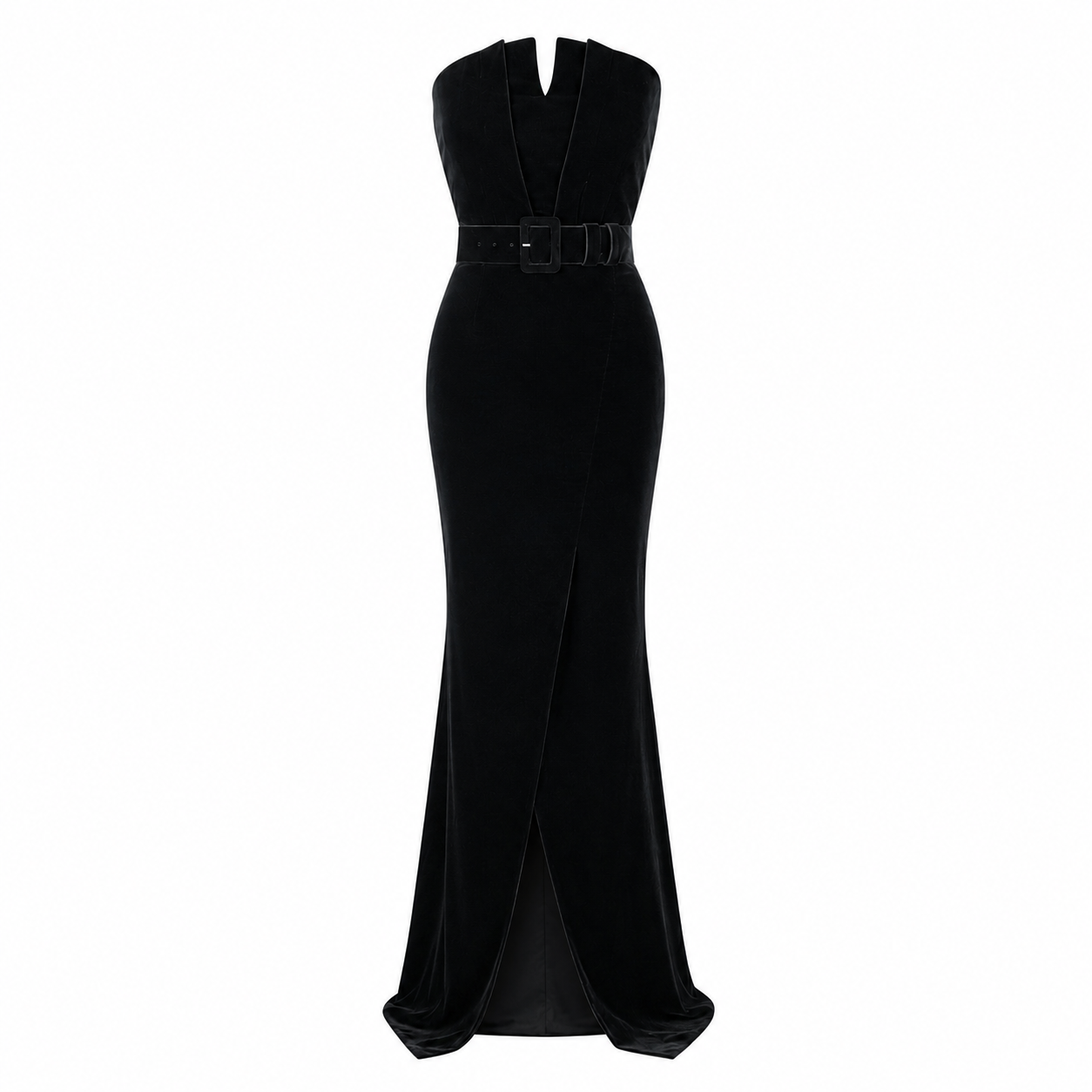Strapless V-detailed Dress