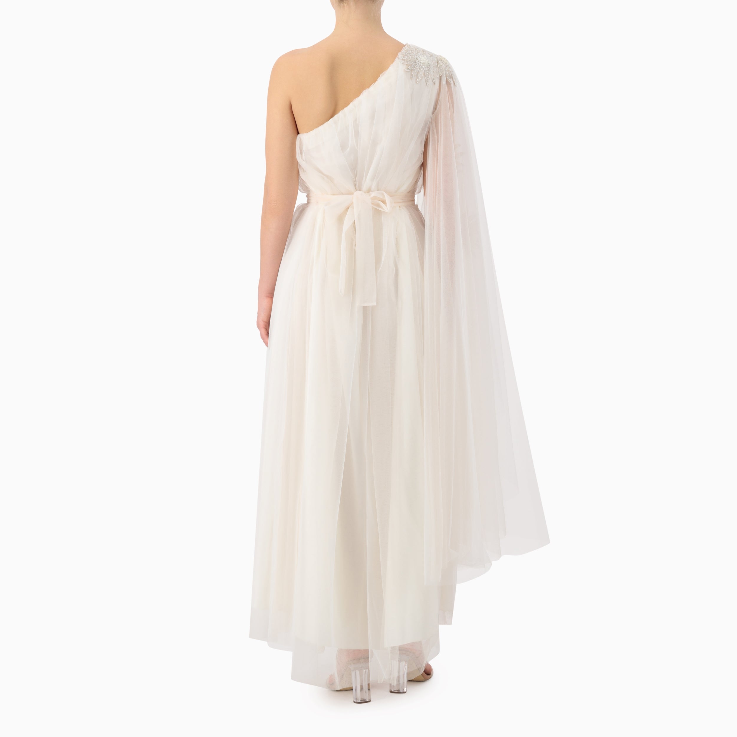 One-shoulder Embellished Dress