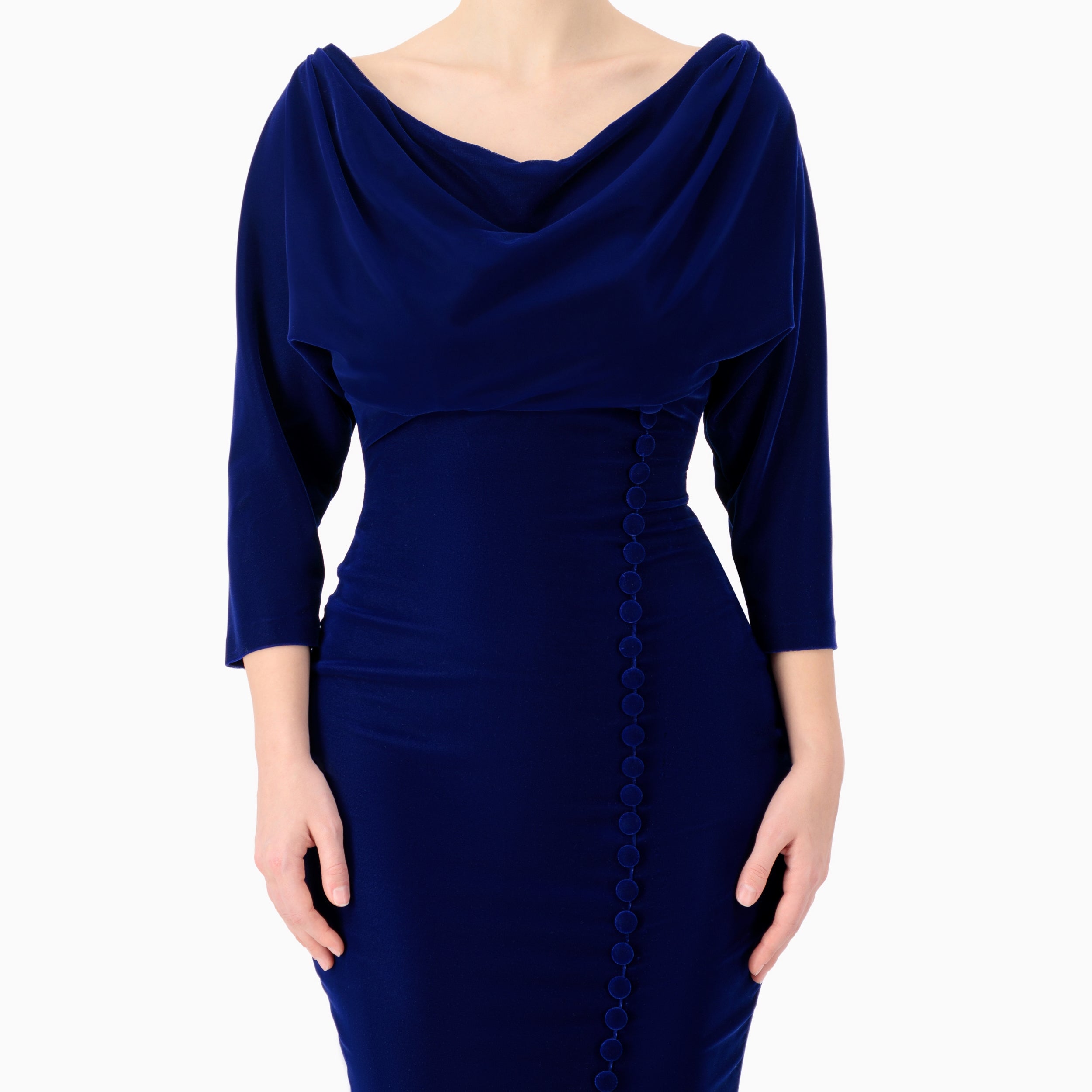 Draped Off-Shoulder Dress