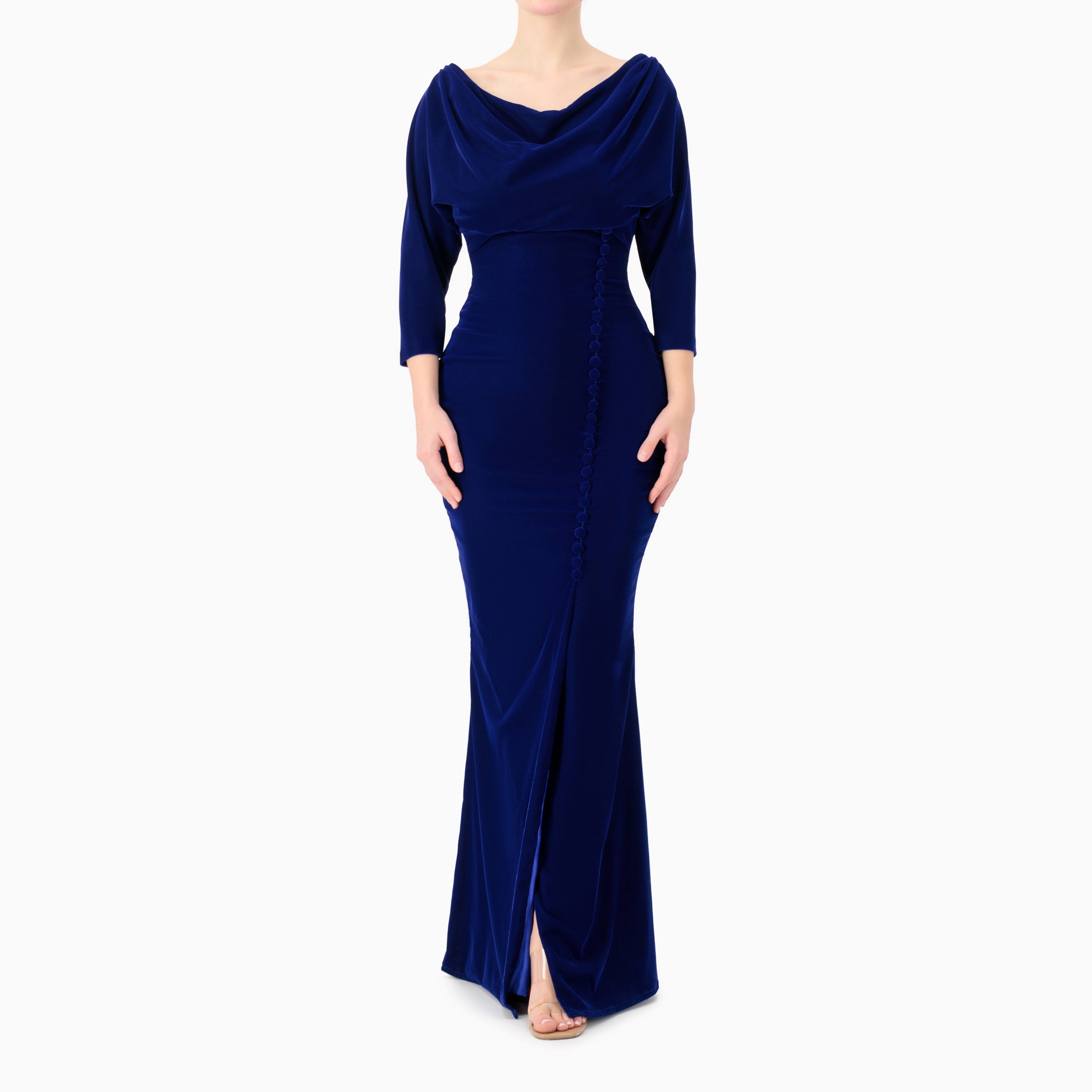 Draped Off-Shoulder Dress