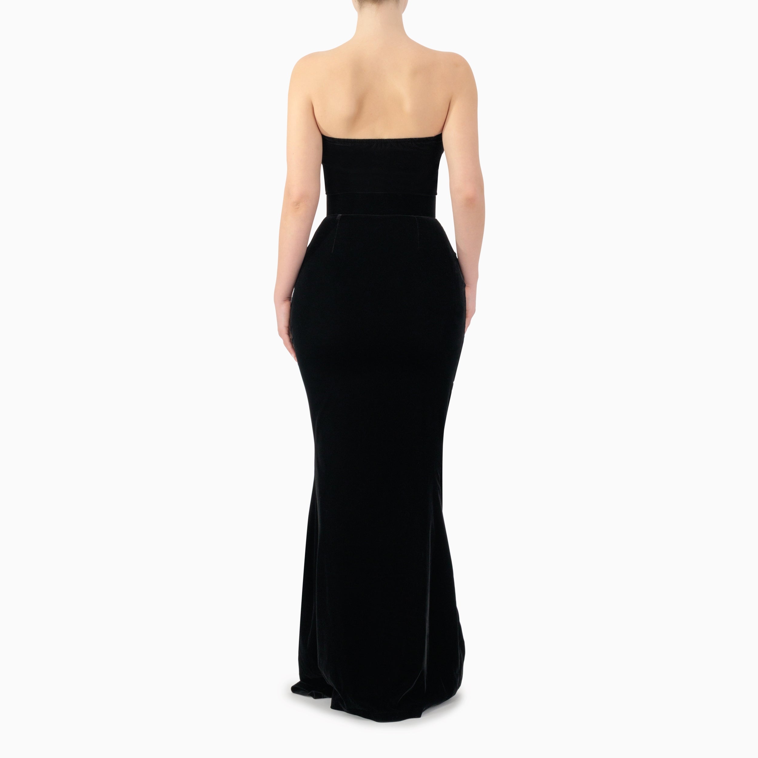 Strapless V-detailed Dress