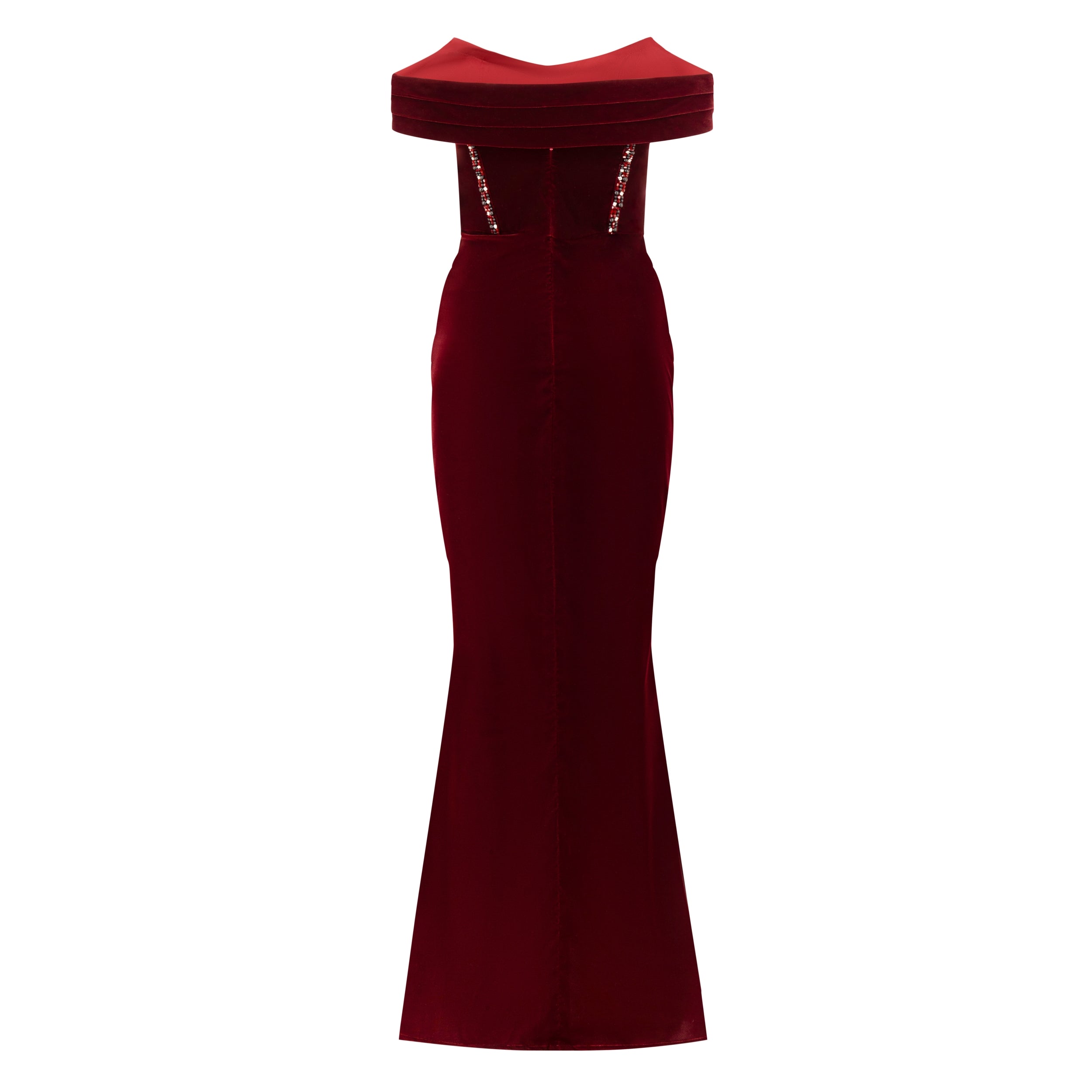 Velvet Corset Off-shoulder Gown