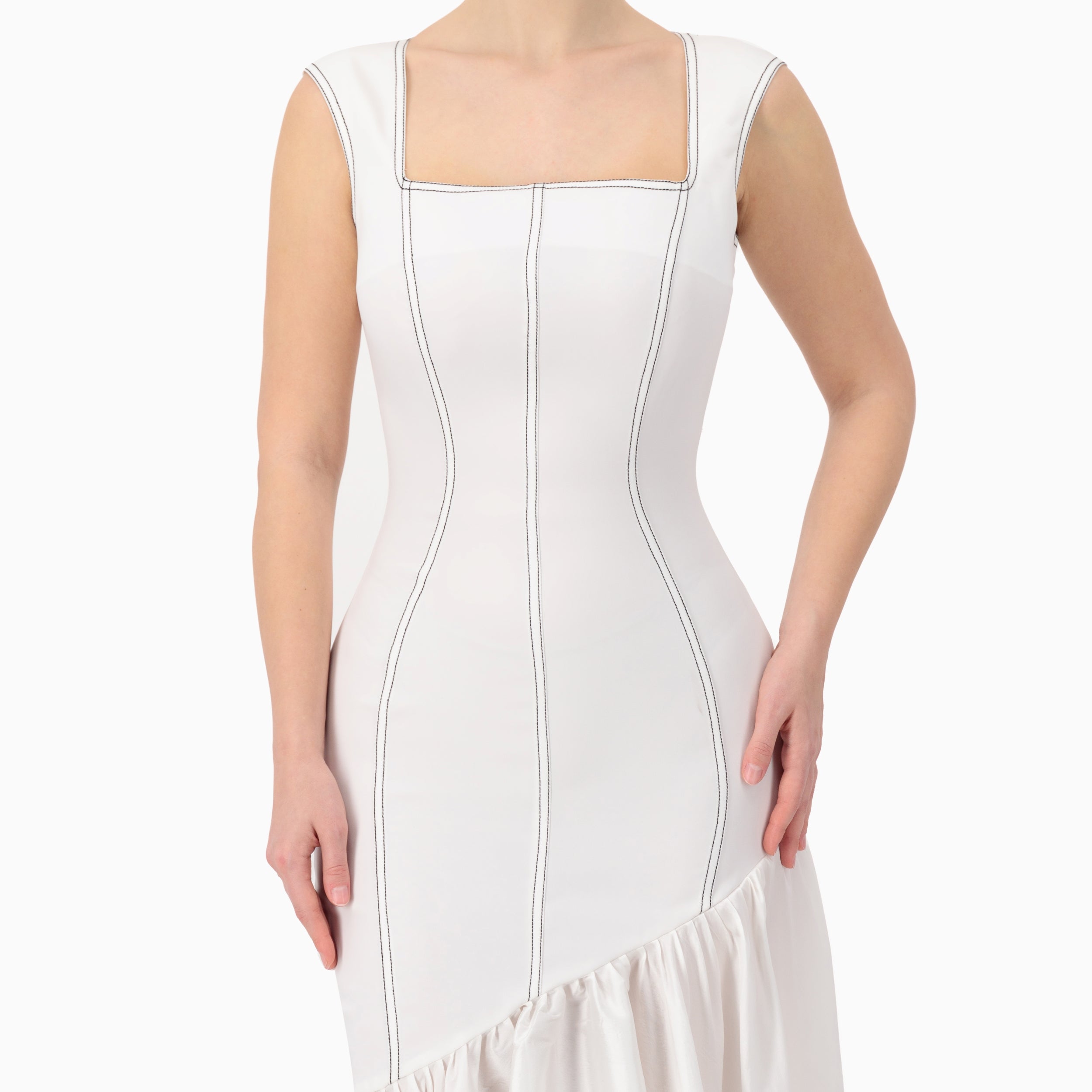 Figure Framing Ruffled Dress