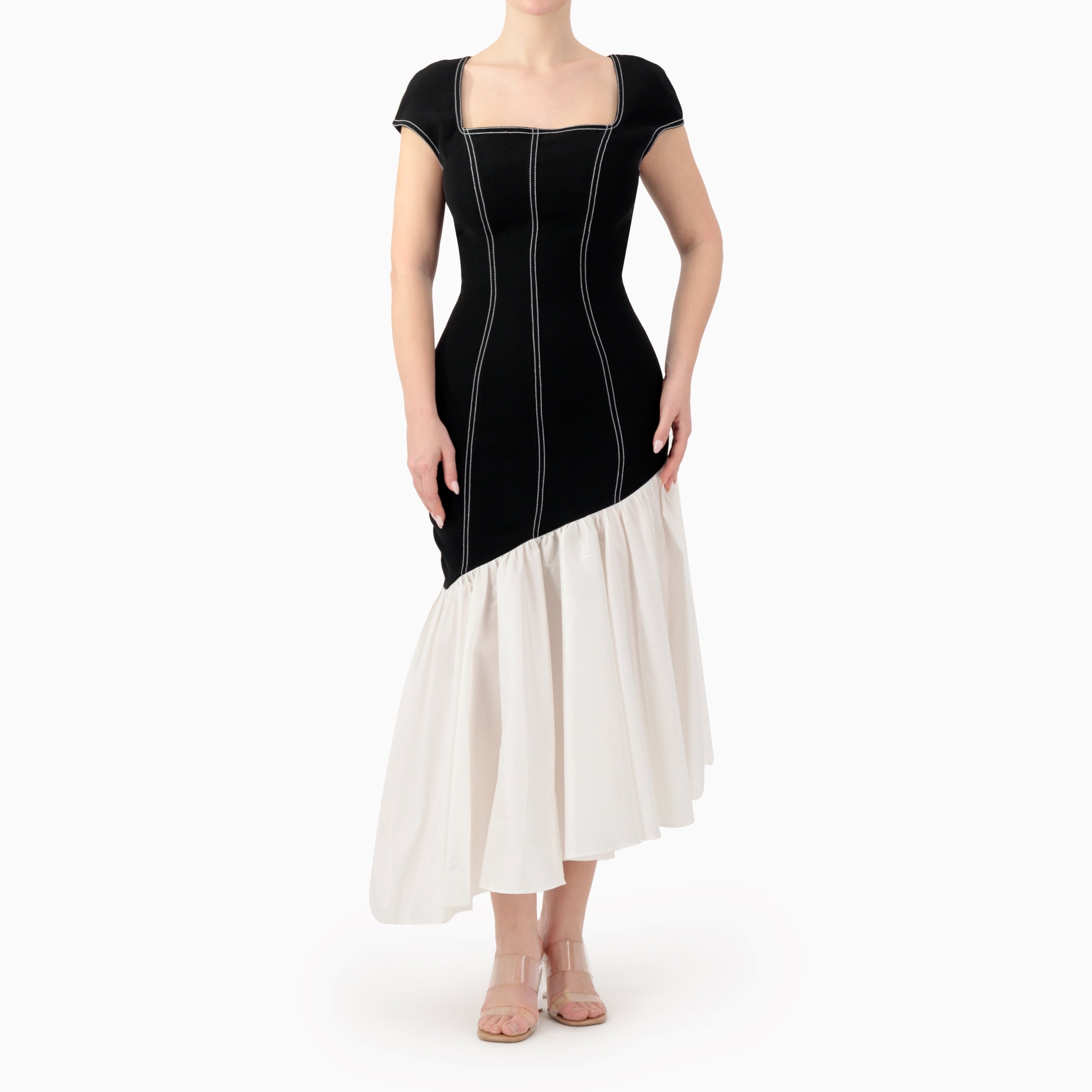 Figure Framing Bodycon Ruffled Dress
