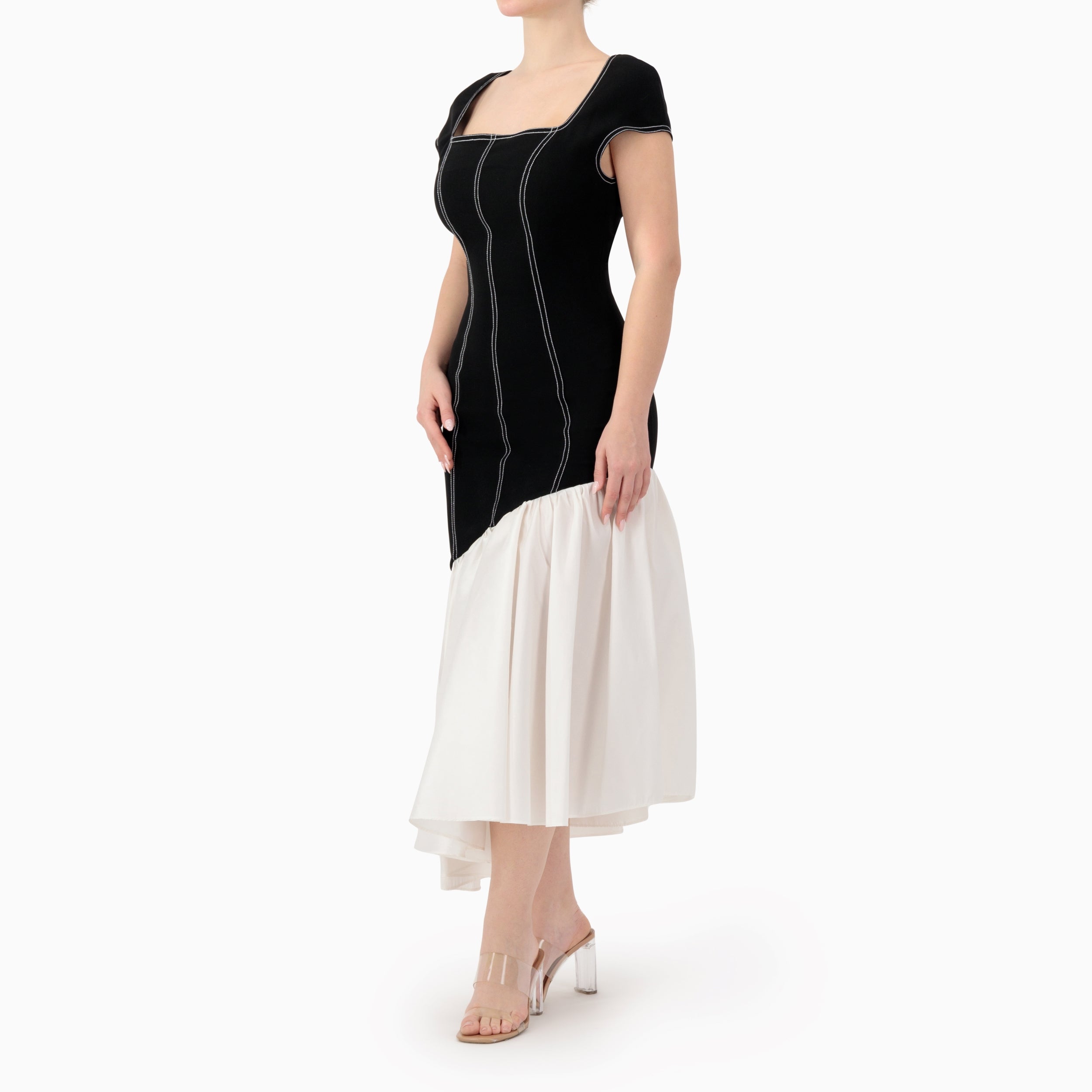 Figure Framing Bodycon Ruffled Dress