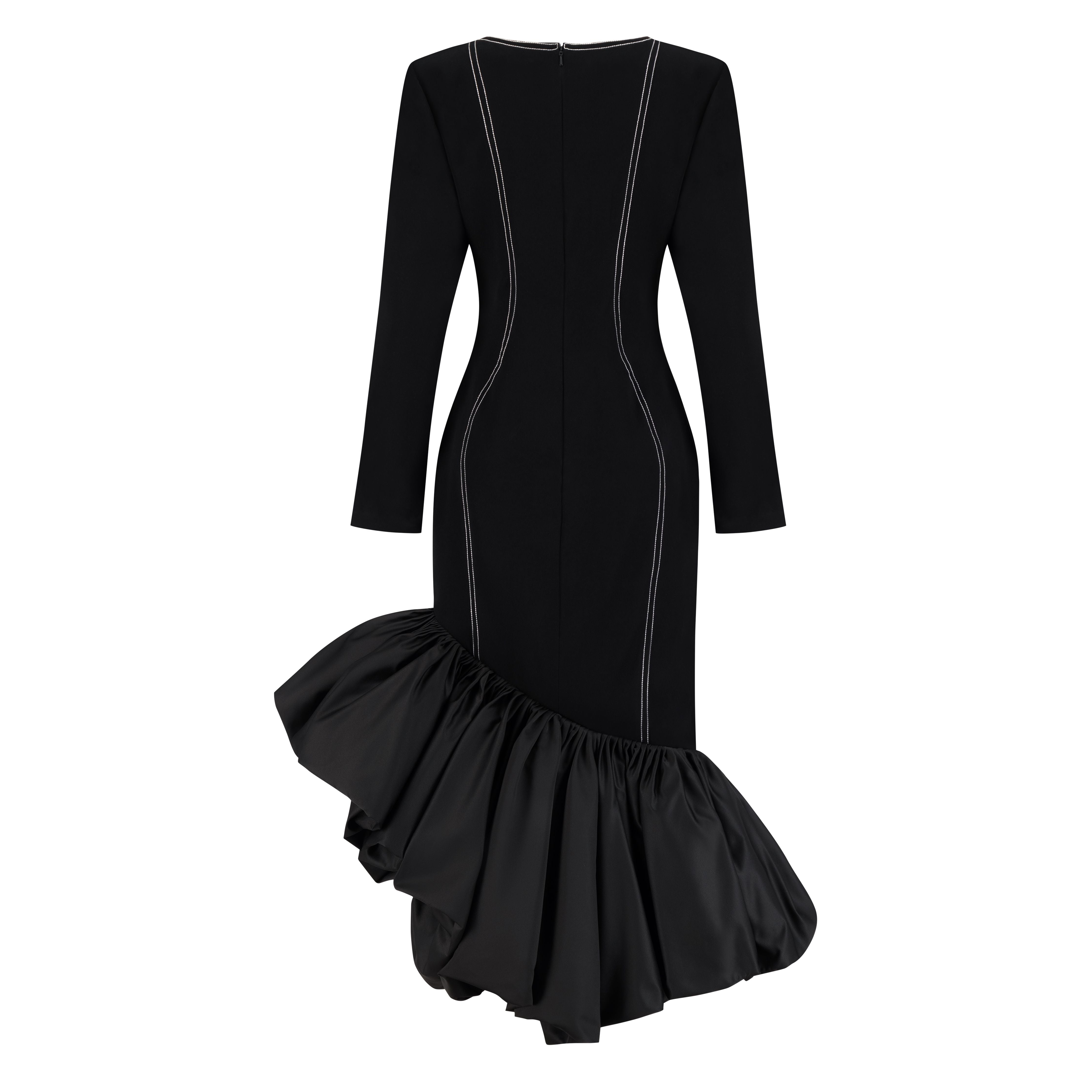 The asymmetrical sketched Bodycon