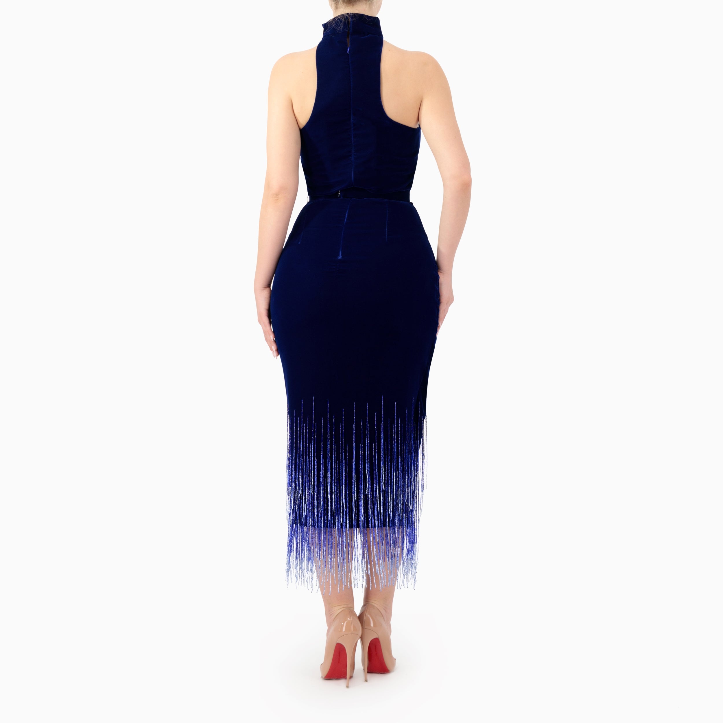 Ombre Midi Tassels Dress