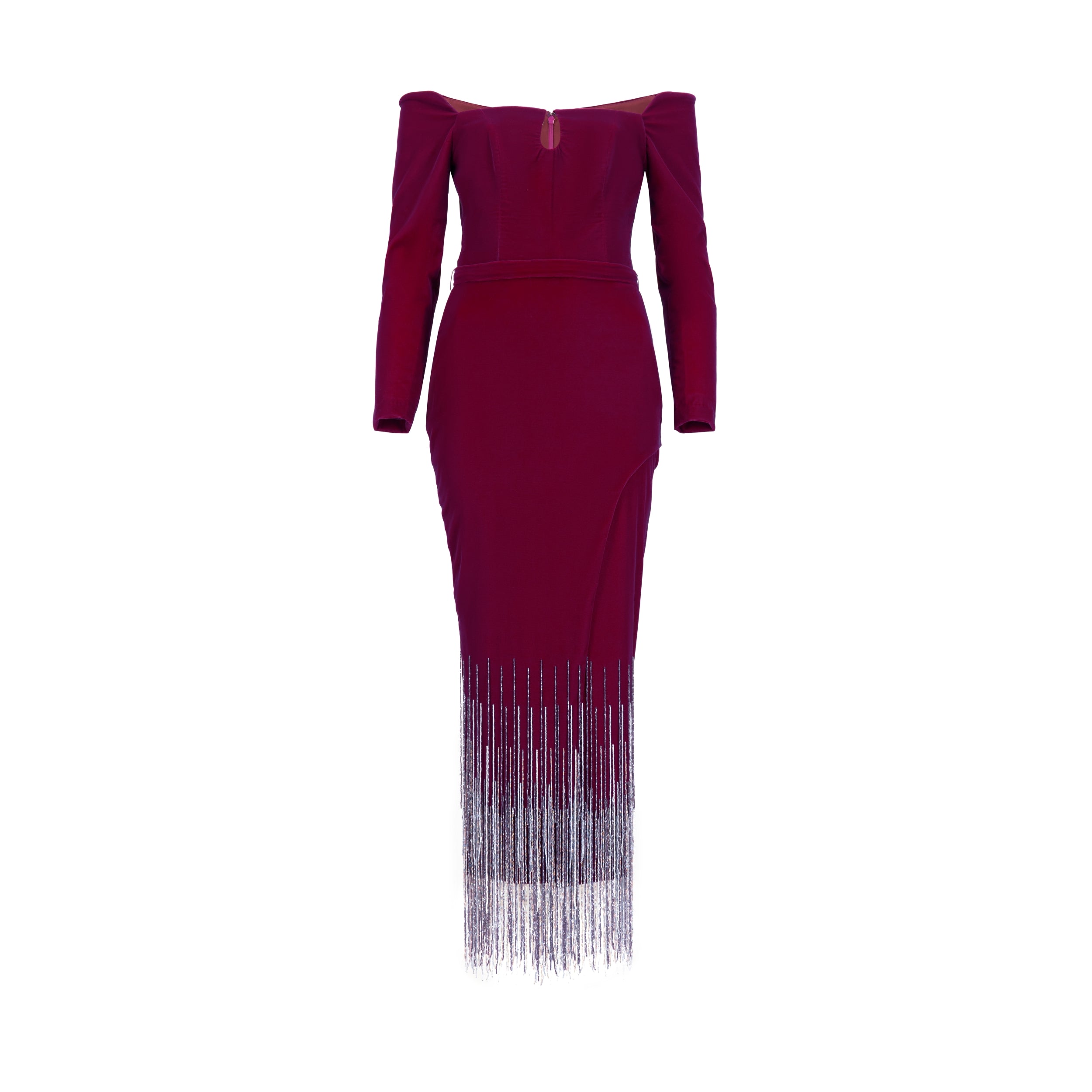 Ombre Midi Tassels Dress
