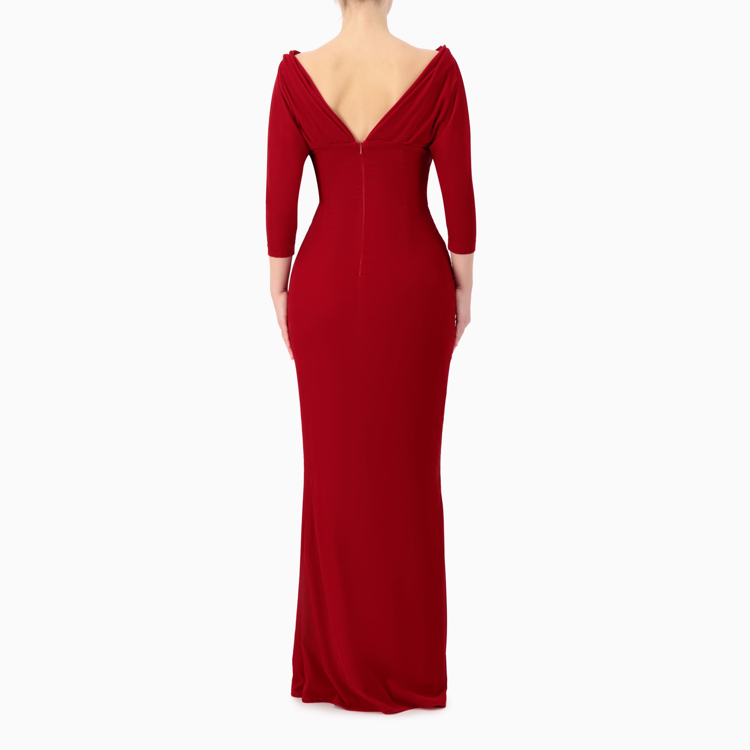 Draped Off-Shoulder Dress