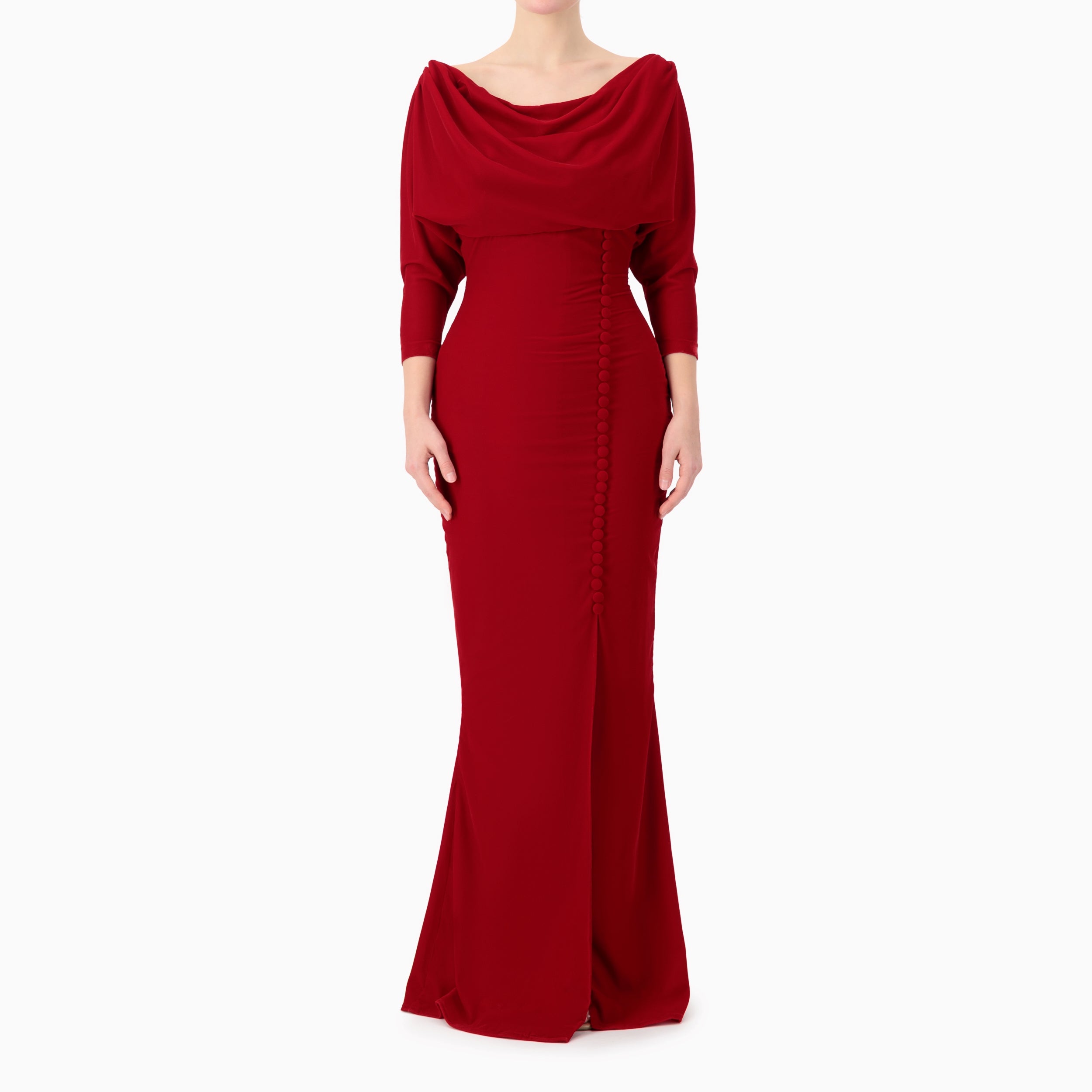 Draped Off-Shoulder Dress