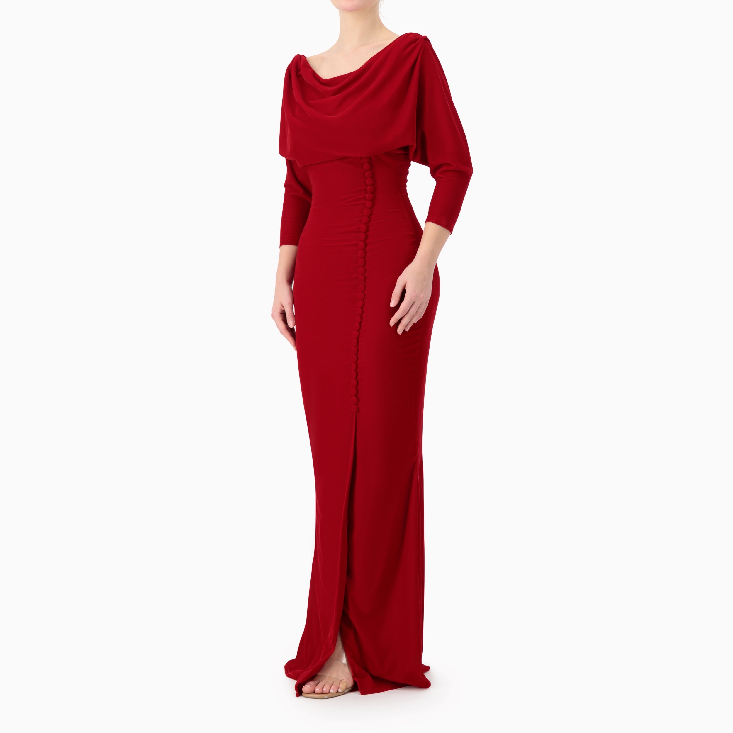 Draped Off-Shoulder Dress