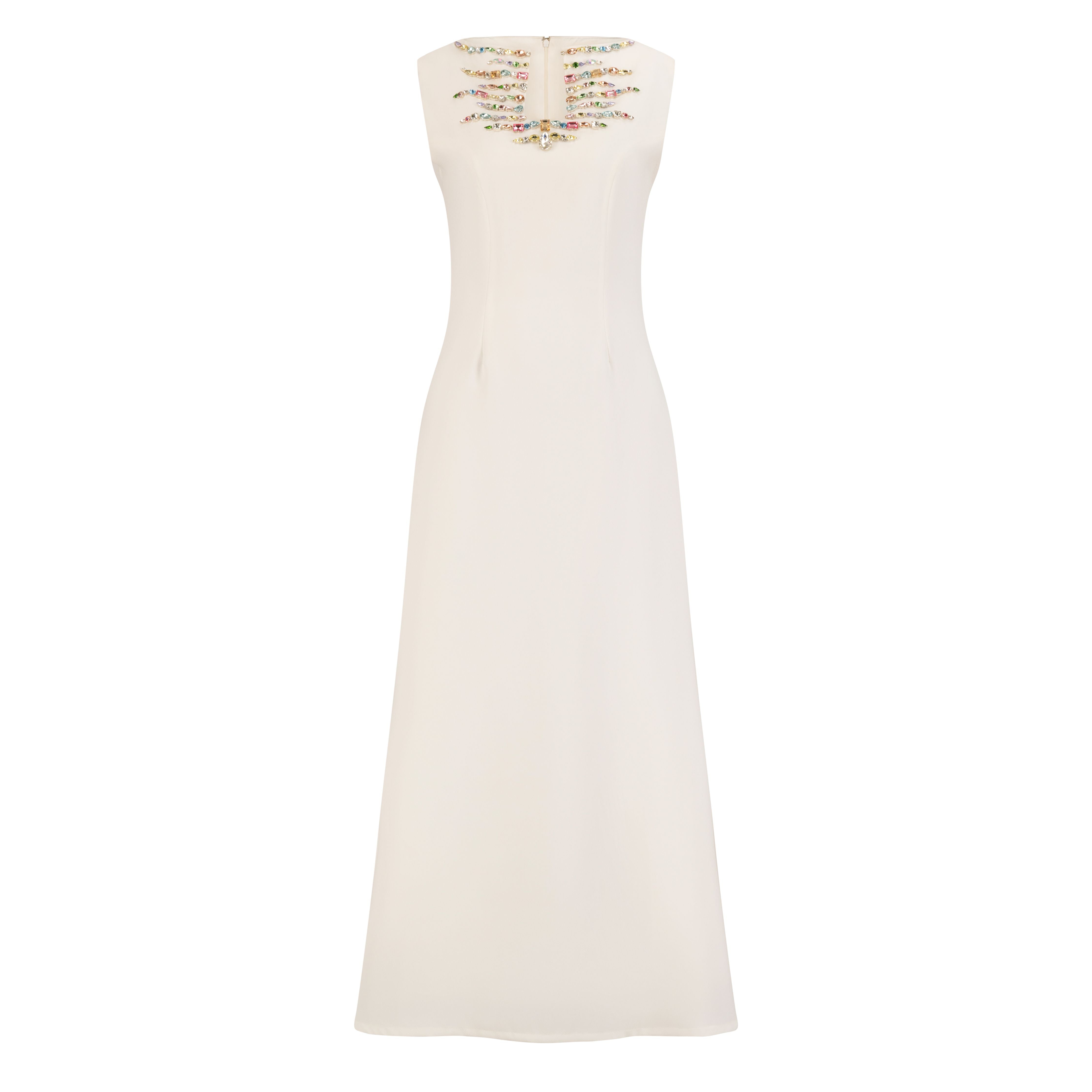 Gemstone Keyhole A-line Dress