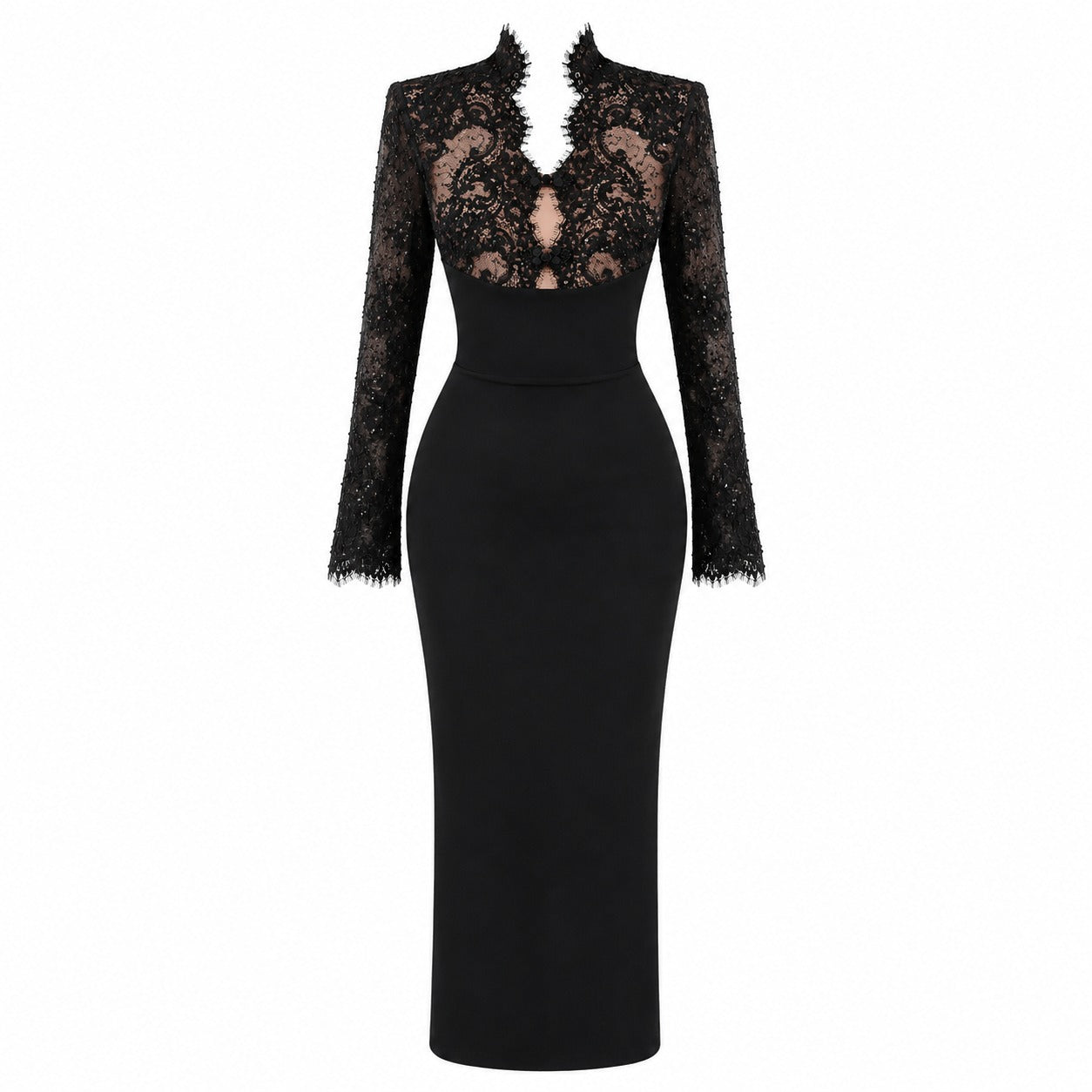 Sculpted Lace Body-filter Dress