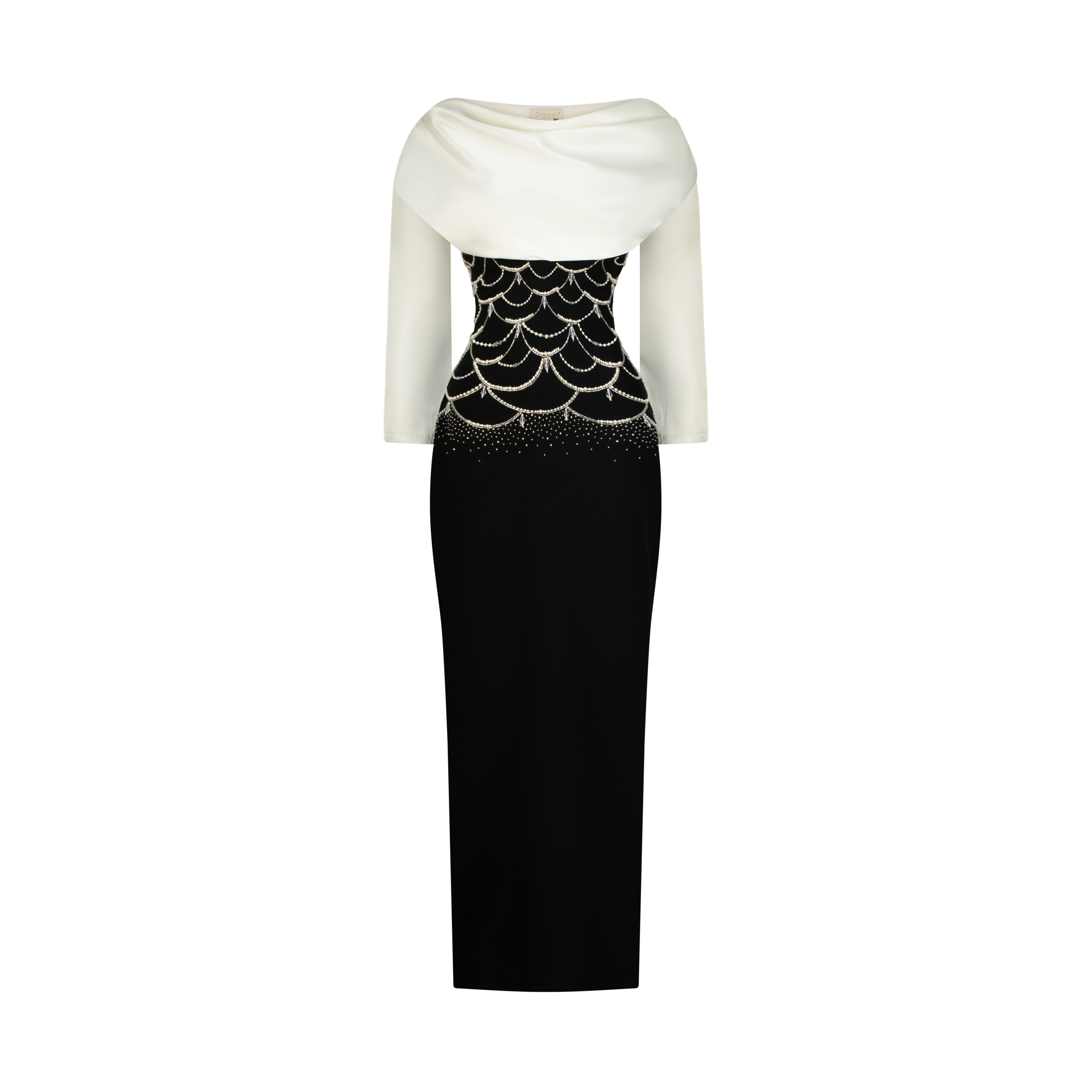Pearl Embellished Body-Filter Dress