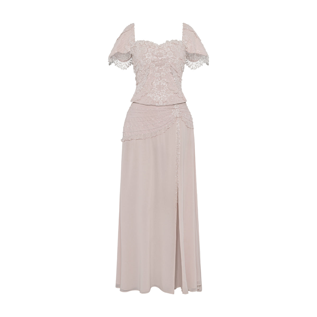 Perla Draped Top & Skirt Set