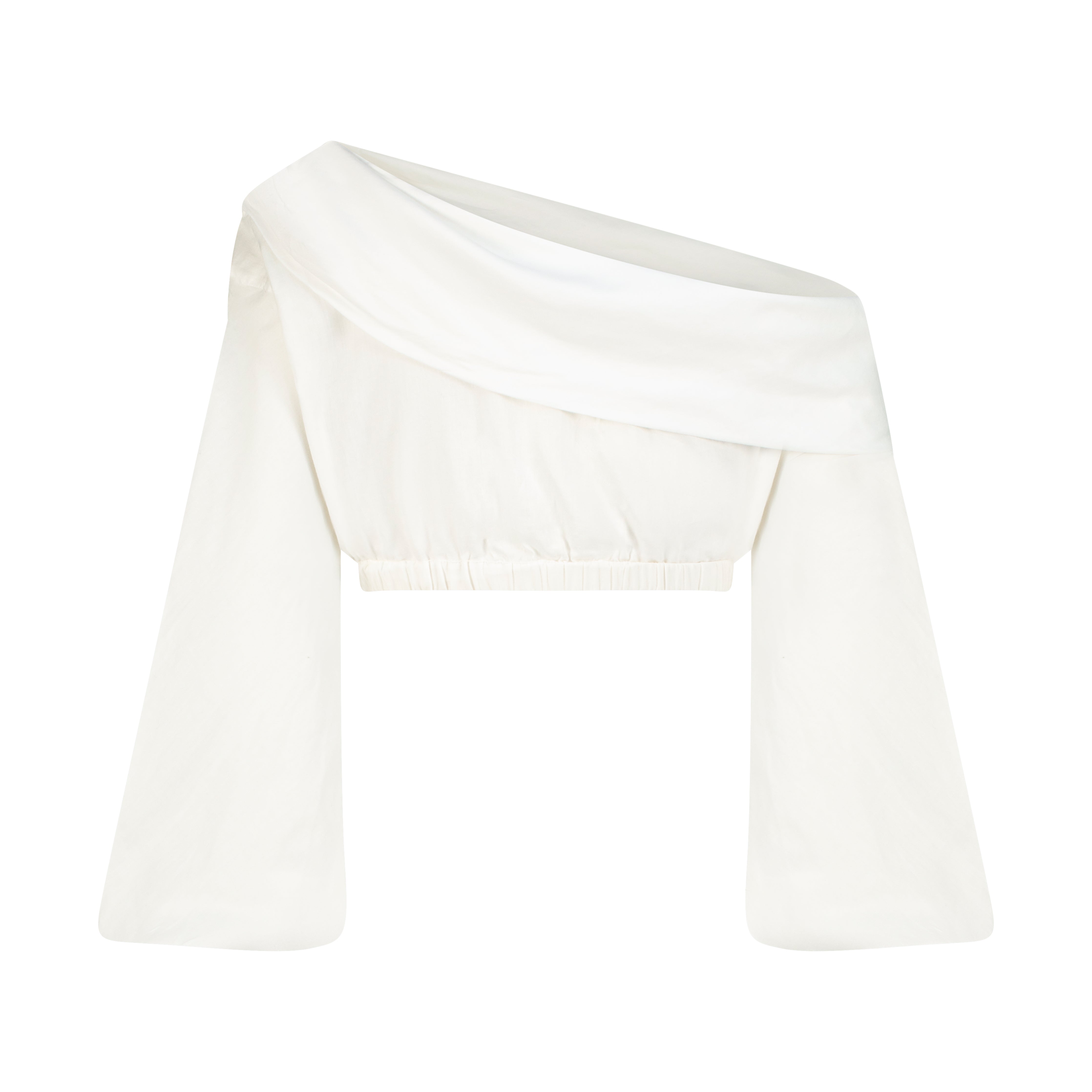 Asymmetrical Off-shoulder Crop Top