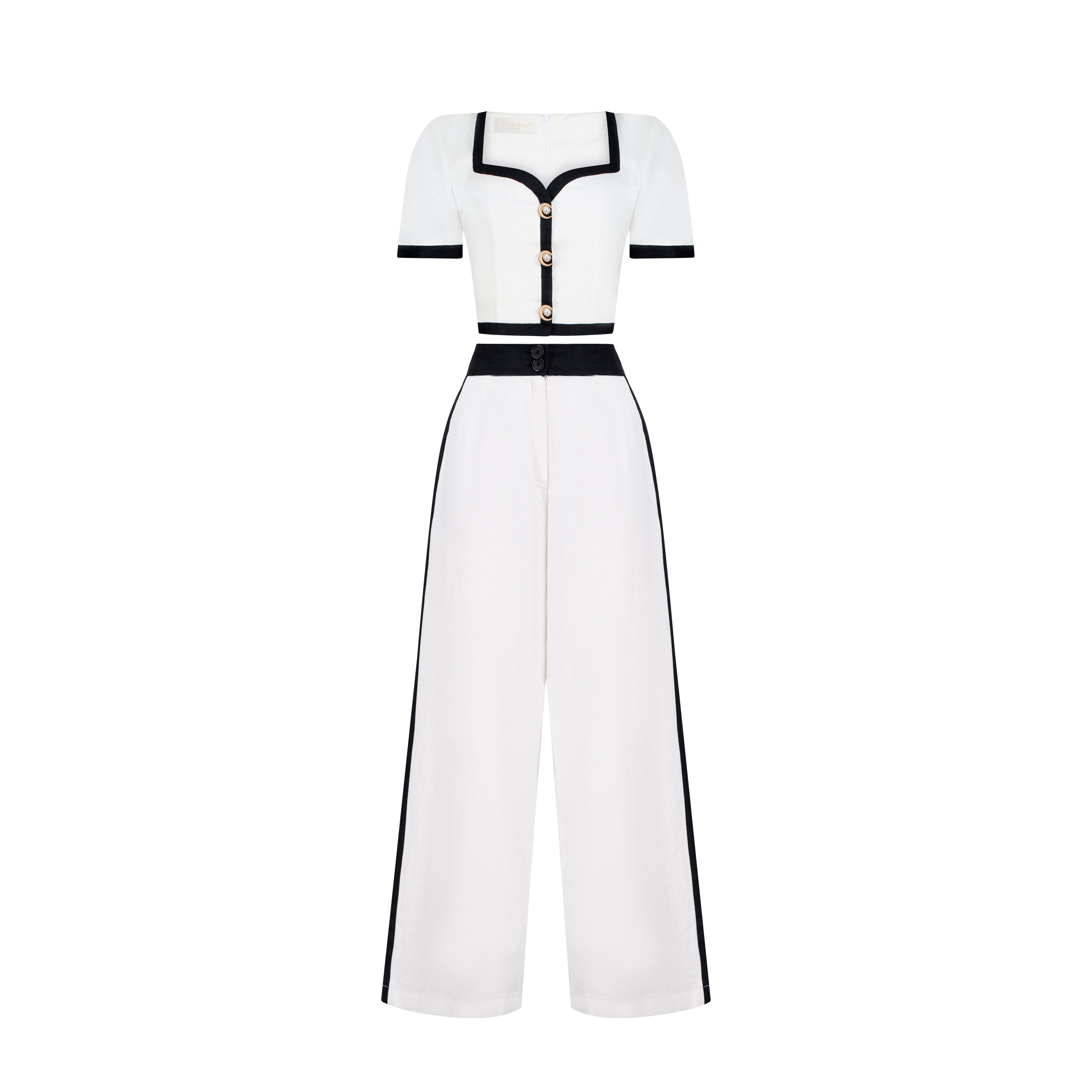 Chic Summer Top & Trousers Ensemble Set