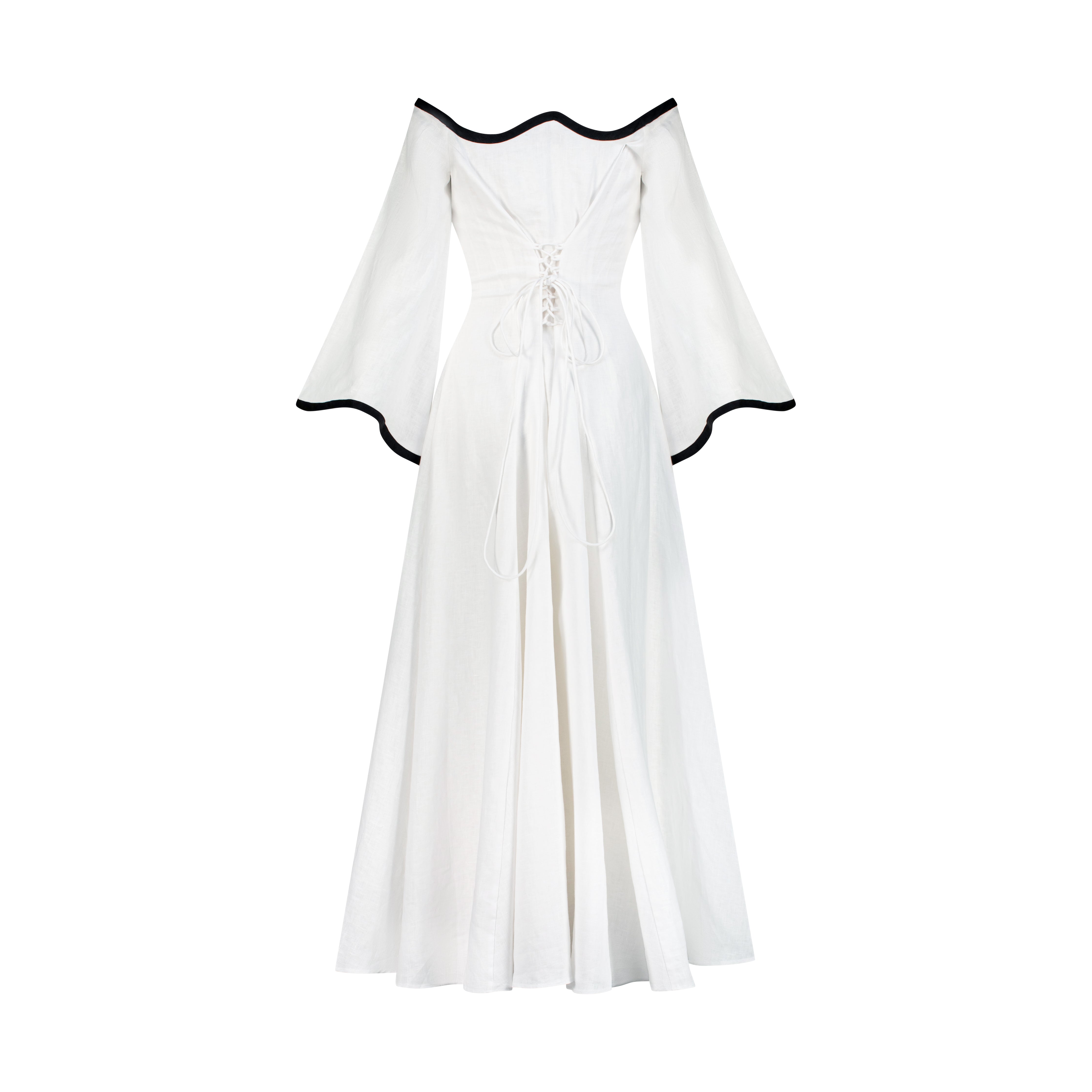 Soft Curve Linen Dress