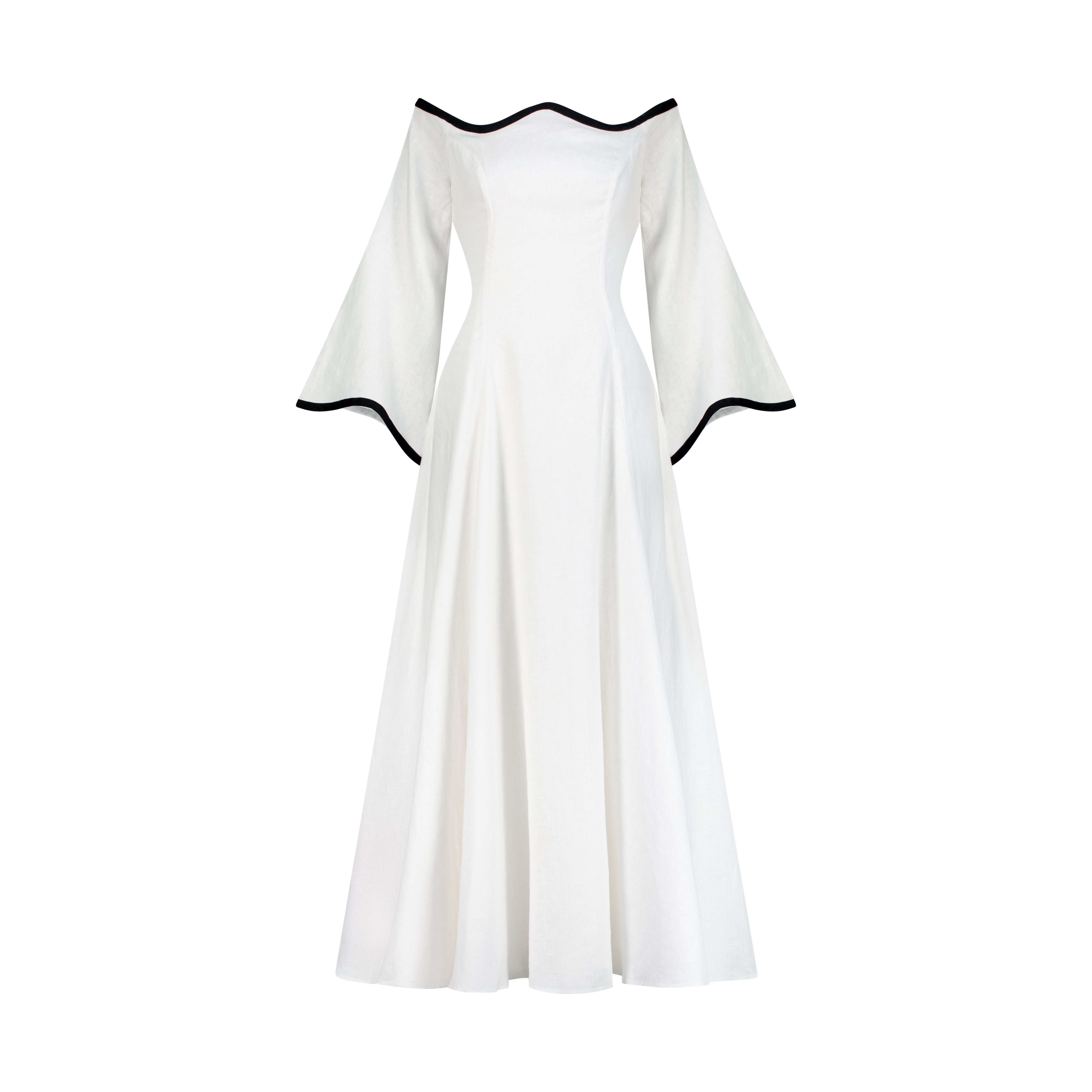 Soft Curve Linen Dress