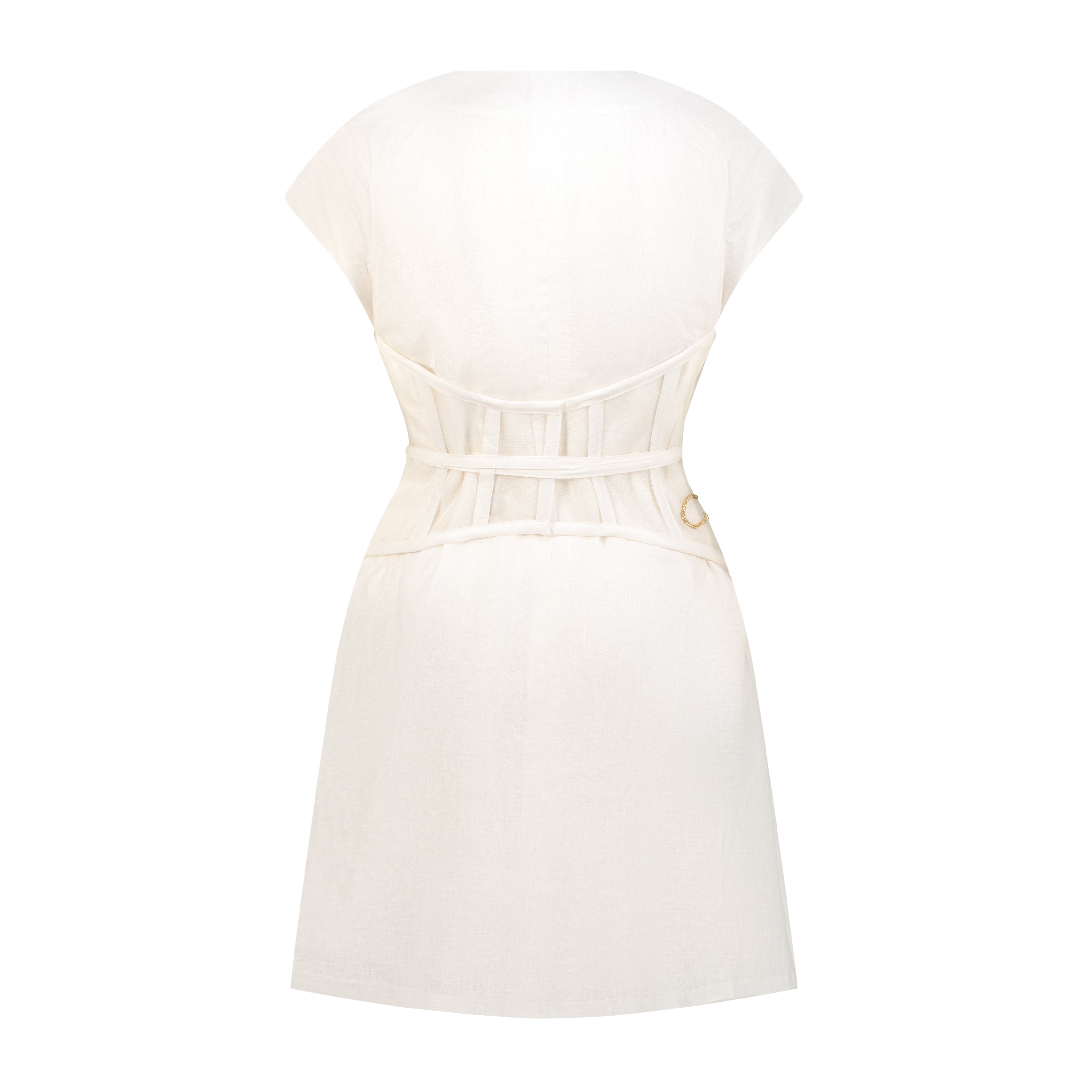 Mini Wrap Dress With Corset