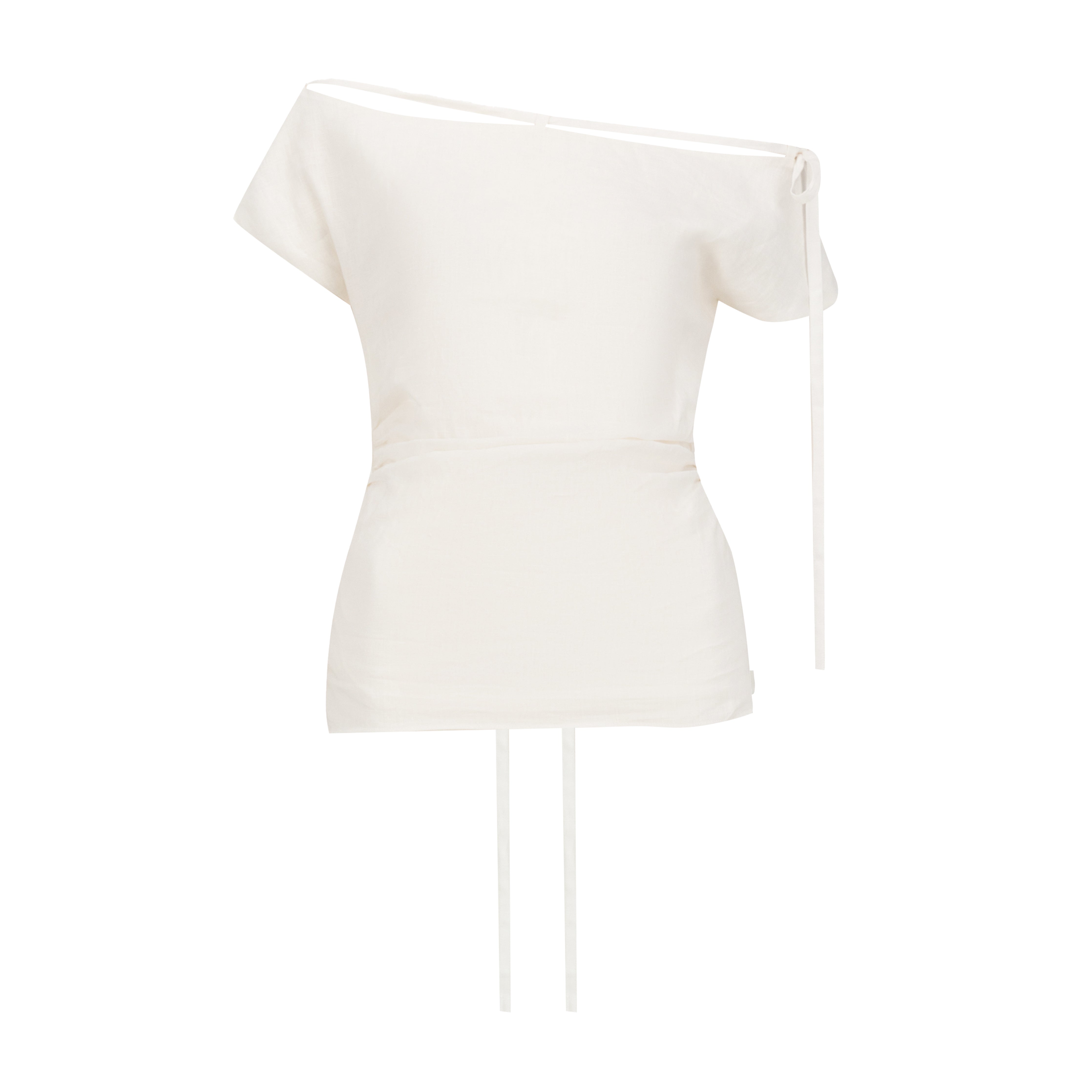 Asymmetrical Lace Bow Tie Top