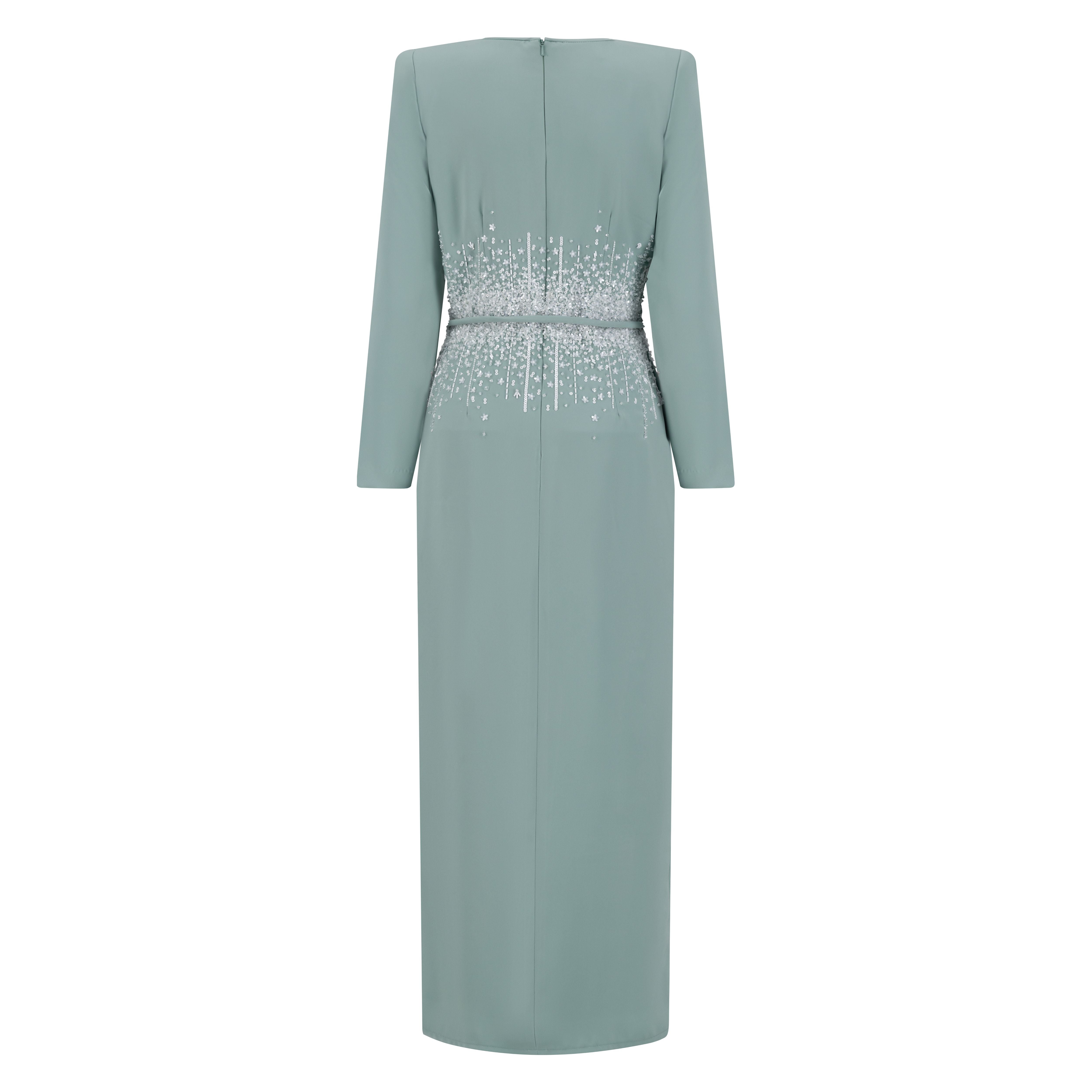 Embellished Waist Wrap Dress