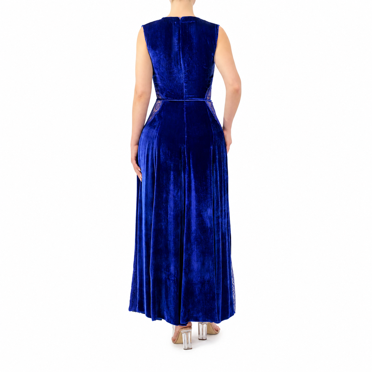 Flared Lace Cut-Outs Dress