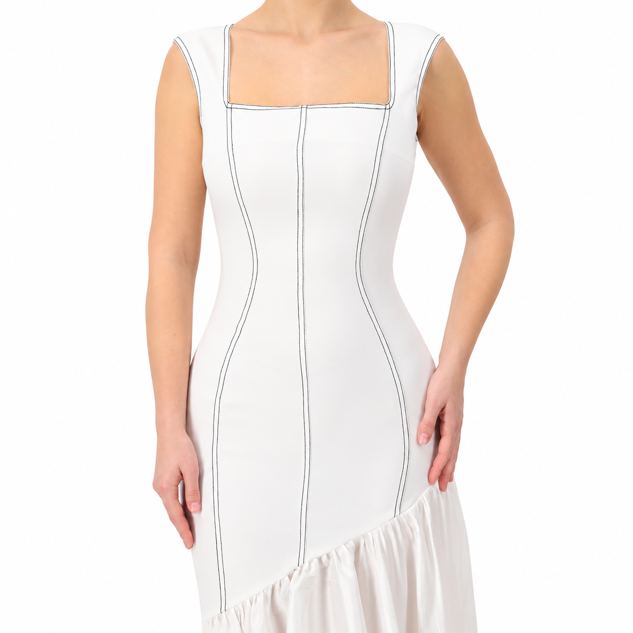 Figure Framing Ruffled Dress