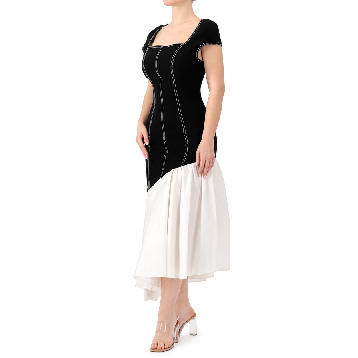 Figure Framing Bodycon Ruffled Dress