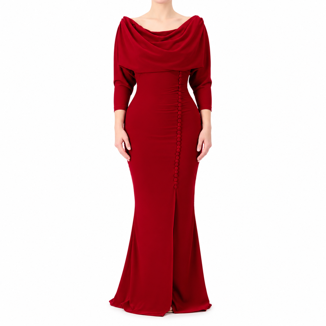 Draped Off-Shoulder Dress
