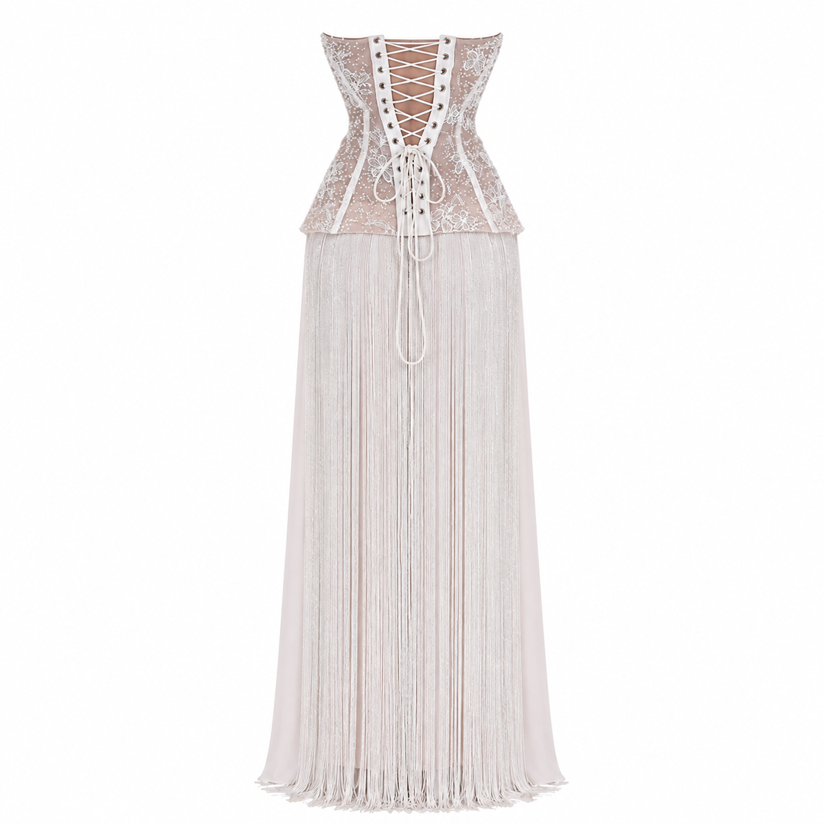 Sheer Bolero Tassel Gown