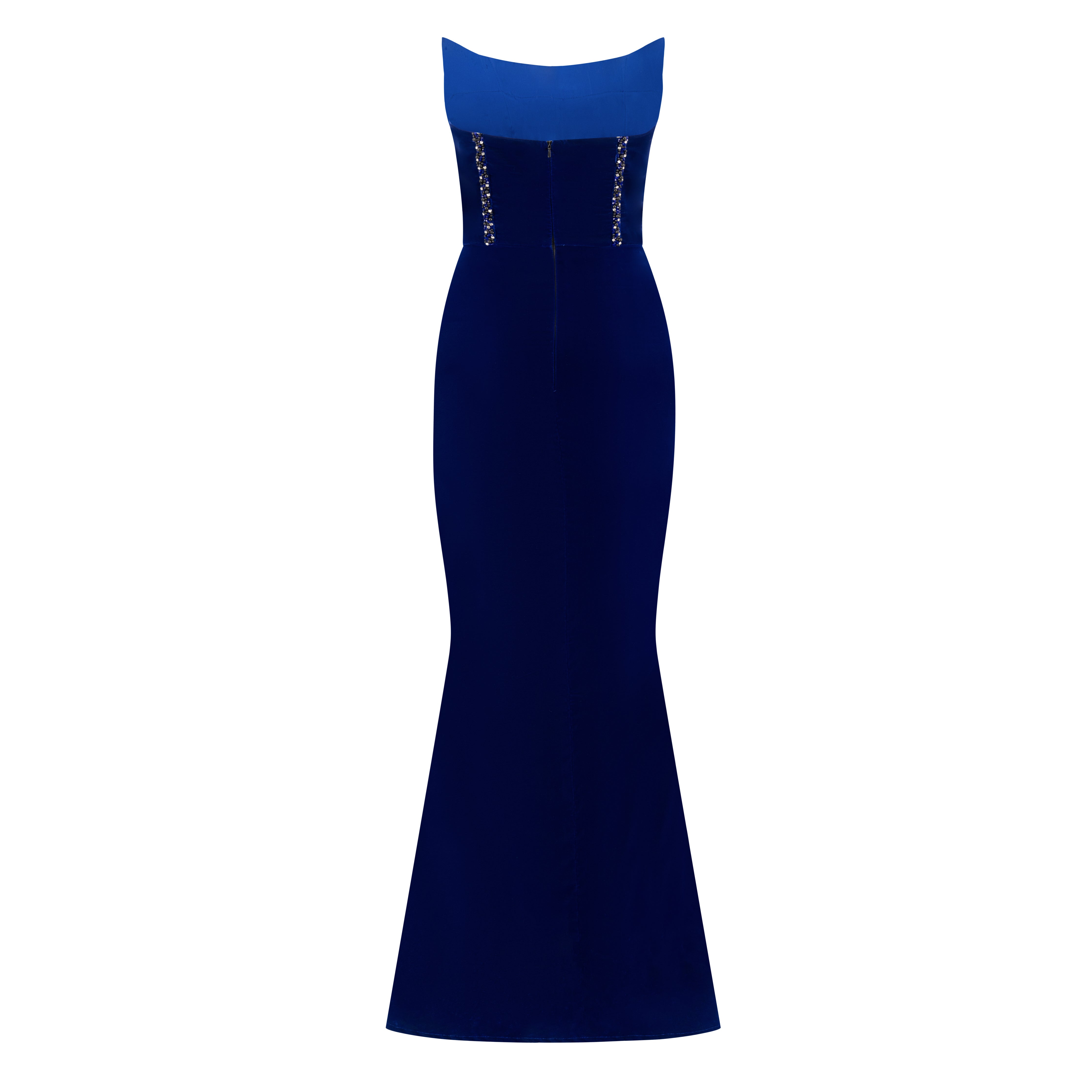 Velvet Corset Strapless  Gown