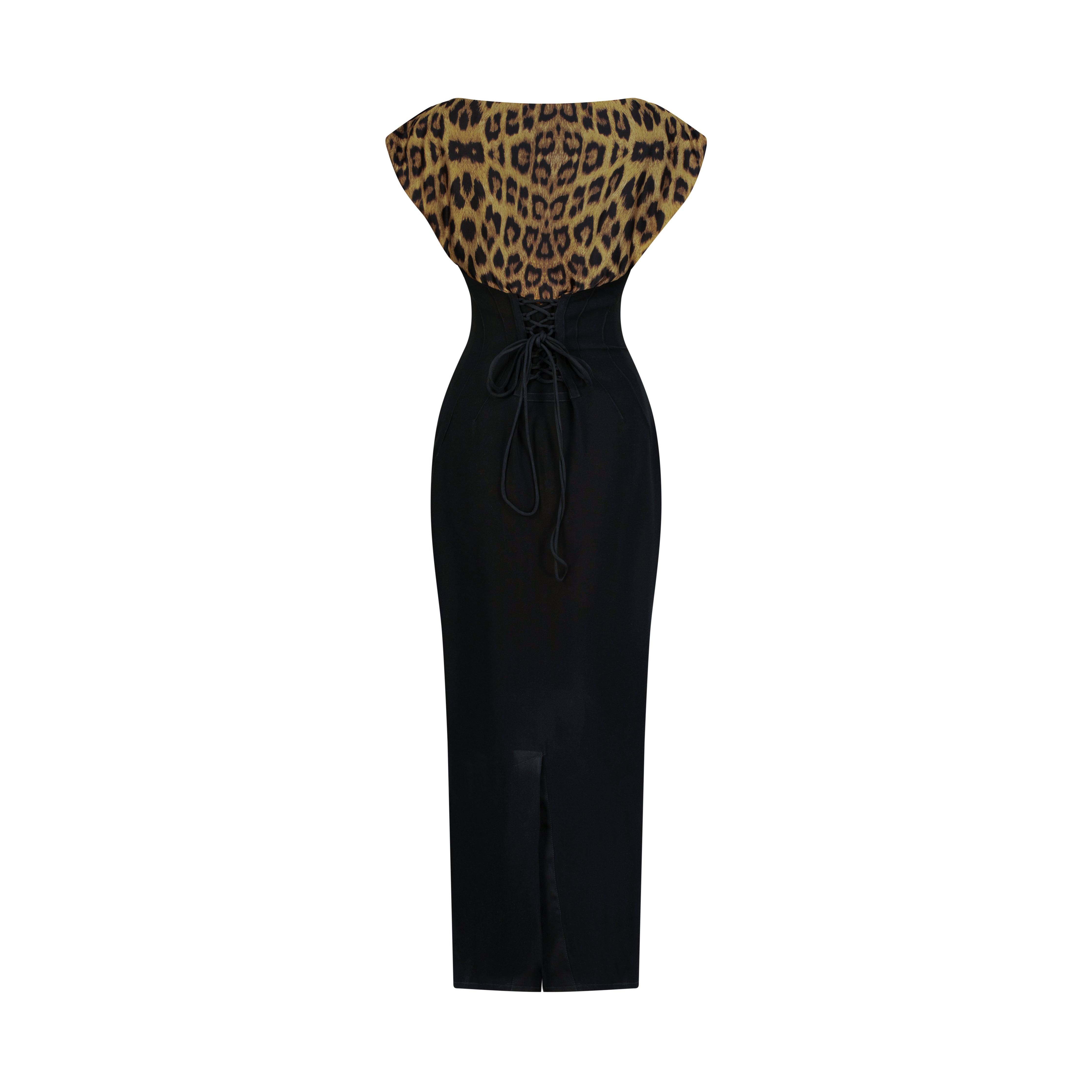 Leopardess Body-filter Dress