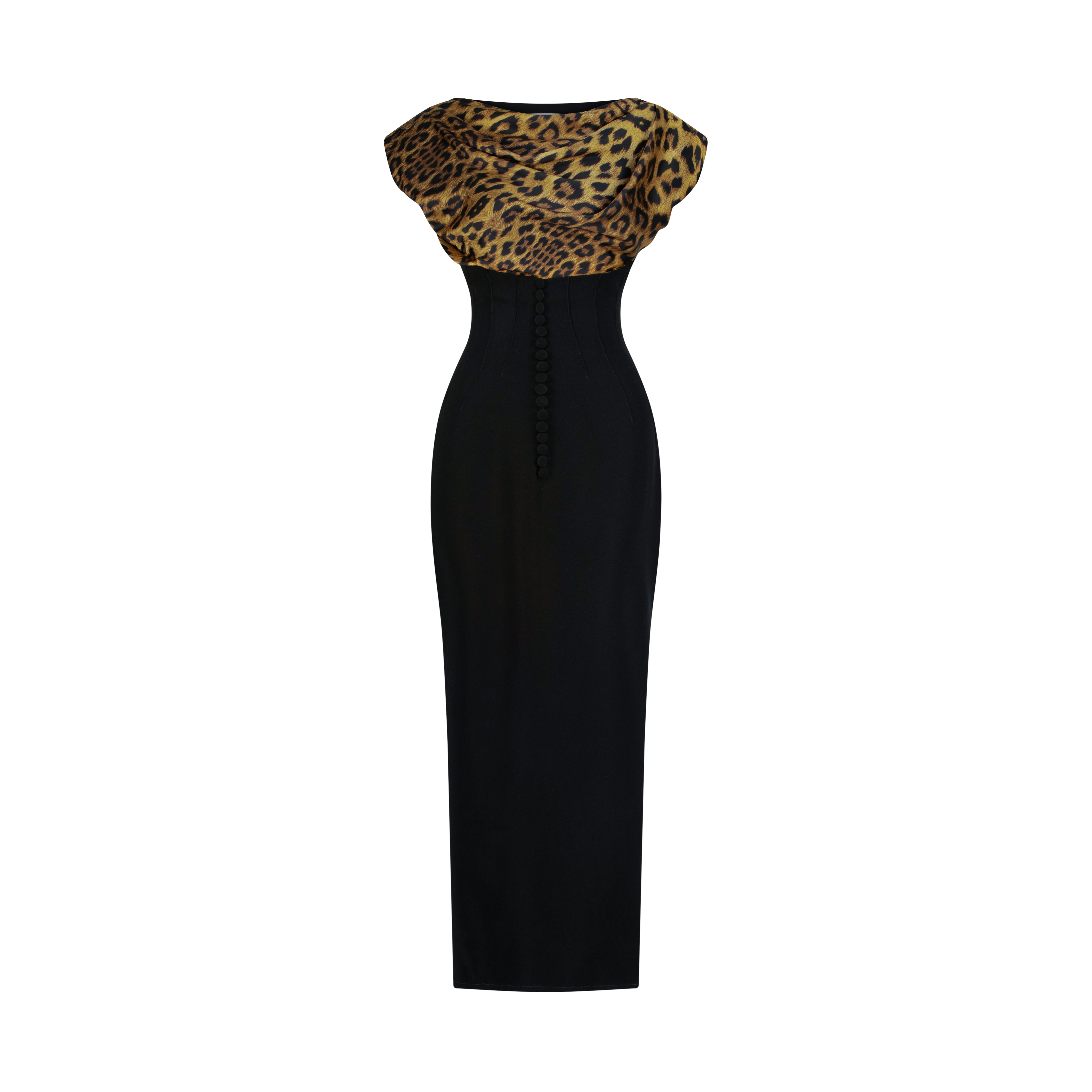 Leopardess Body-filter Dress