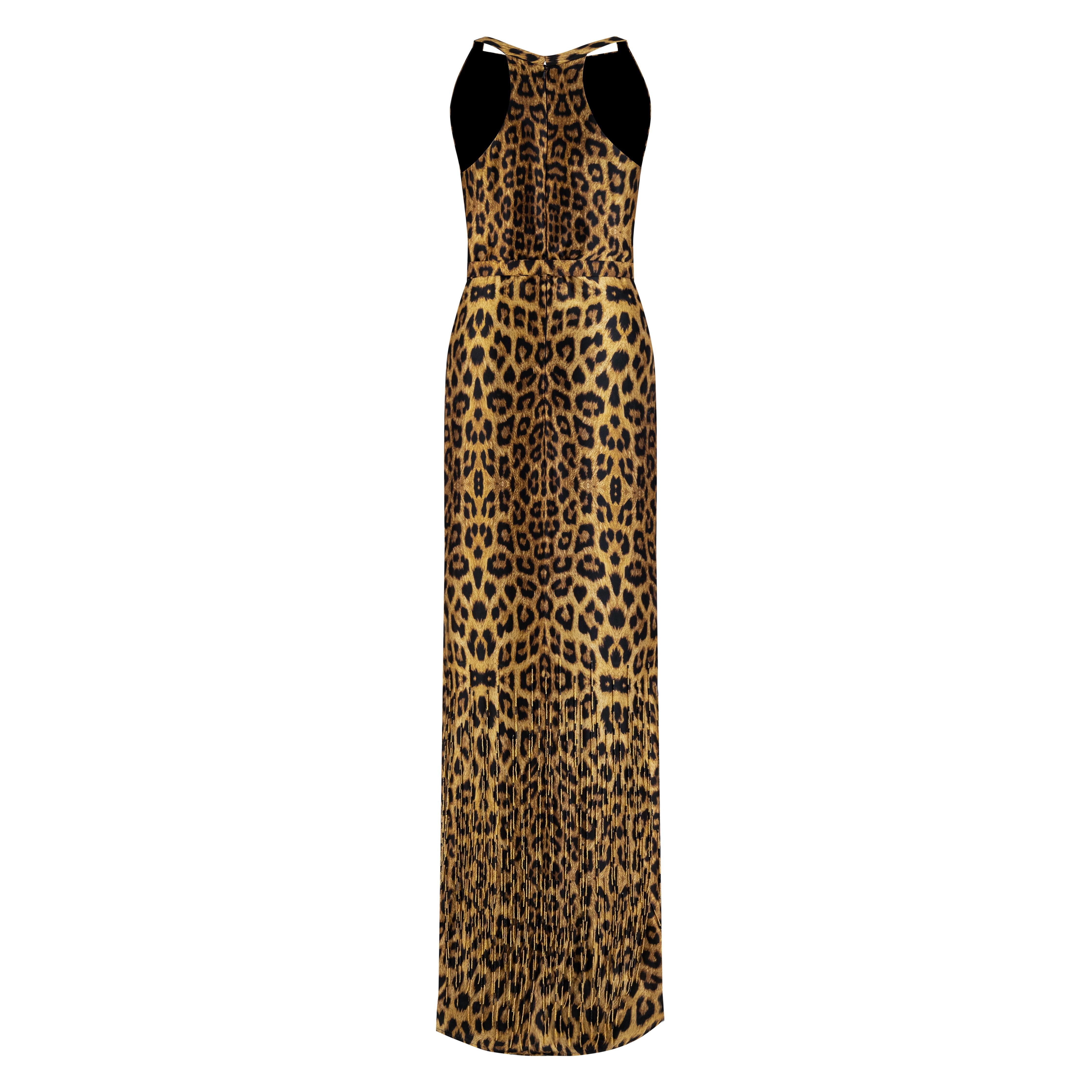 Leopardess Tassels Dress