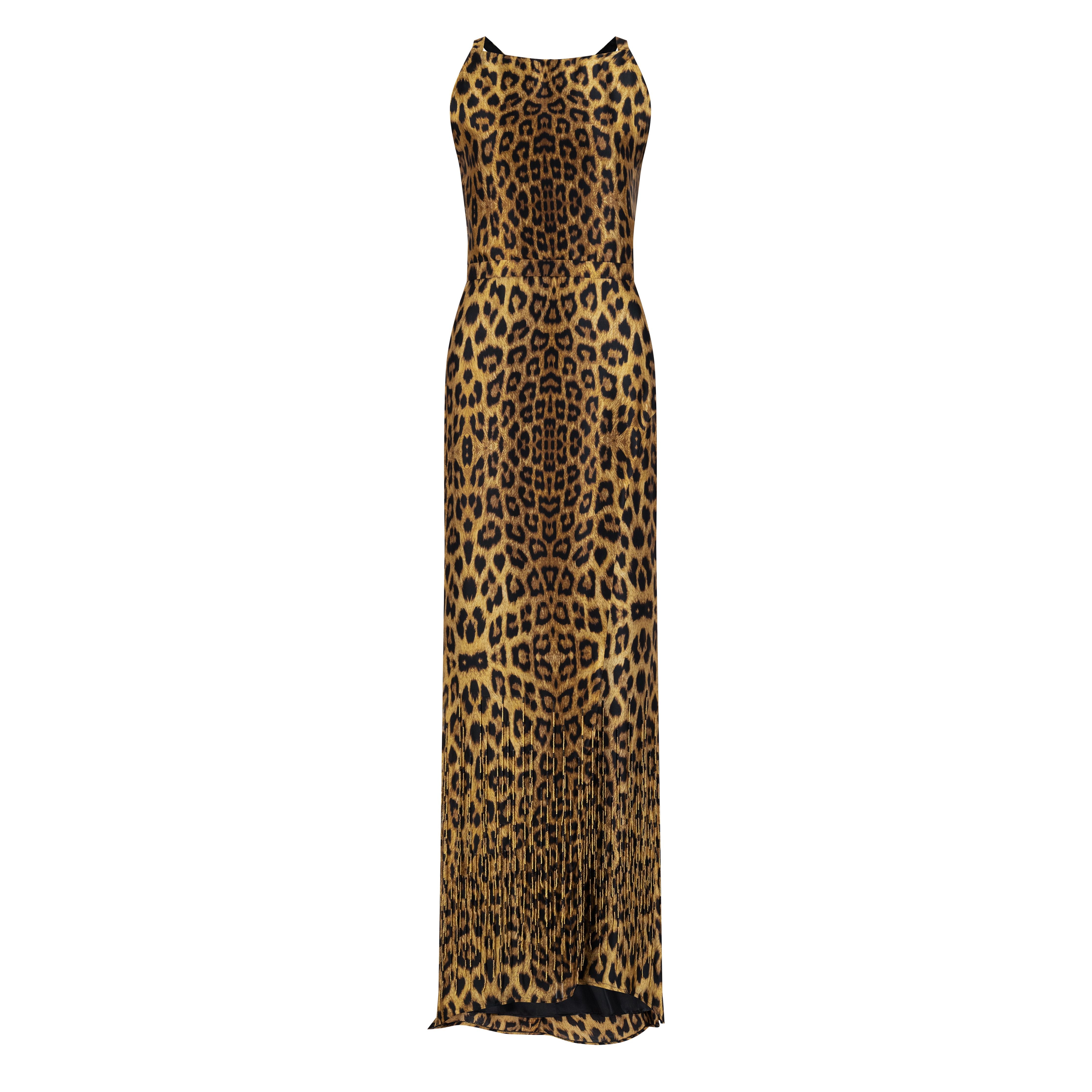 Leopardess Tassels Dress